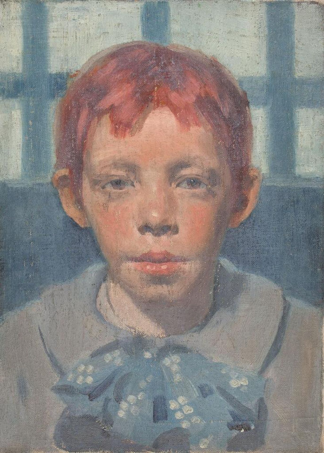 Portrait of a Boy with Blue Bow by Denman Waldo Ross