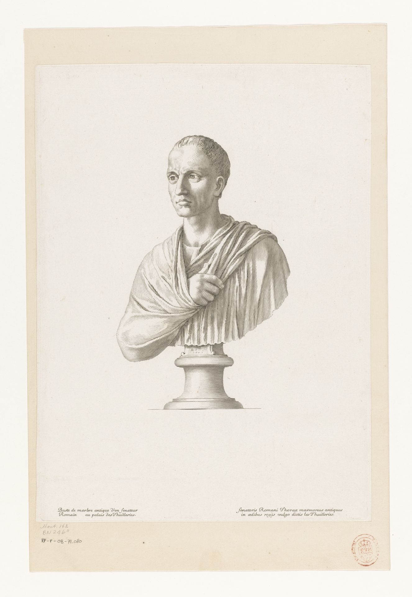 Beeld van een Romeins senator by Claude Mellan