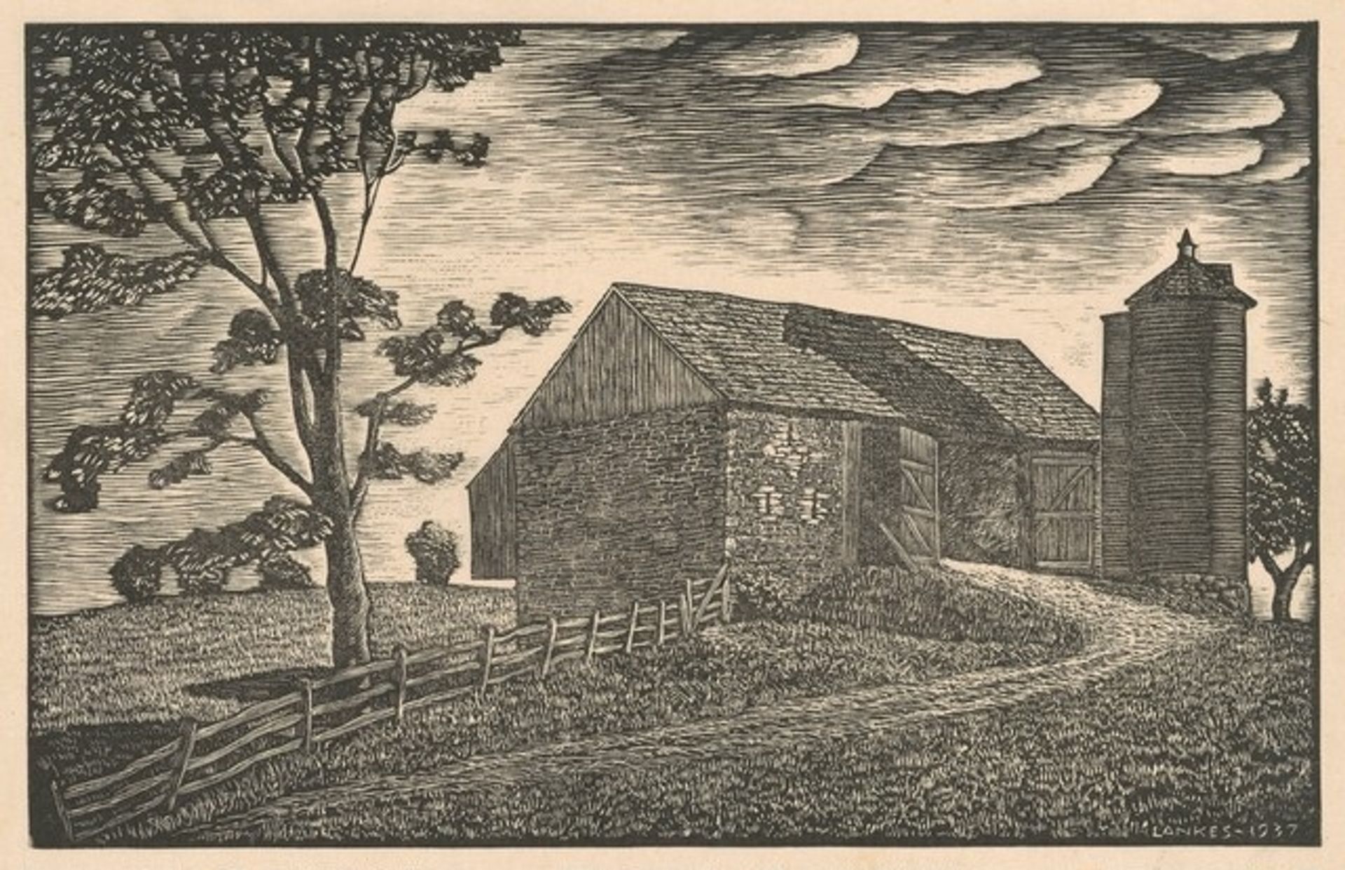 Barn Near Reading, Pennsylvania by J. J. Lankes
