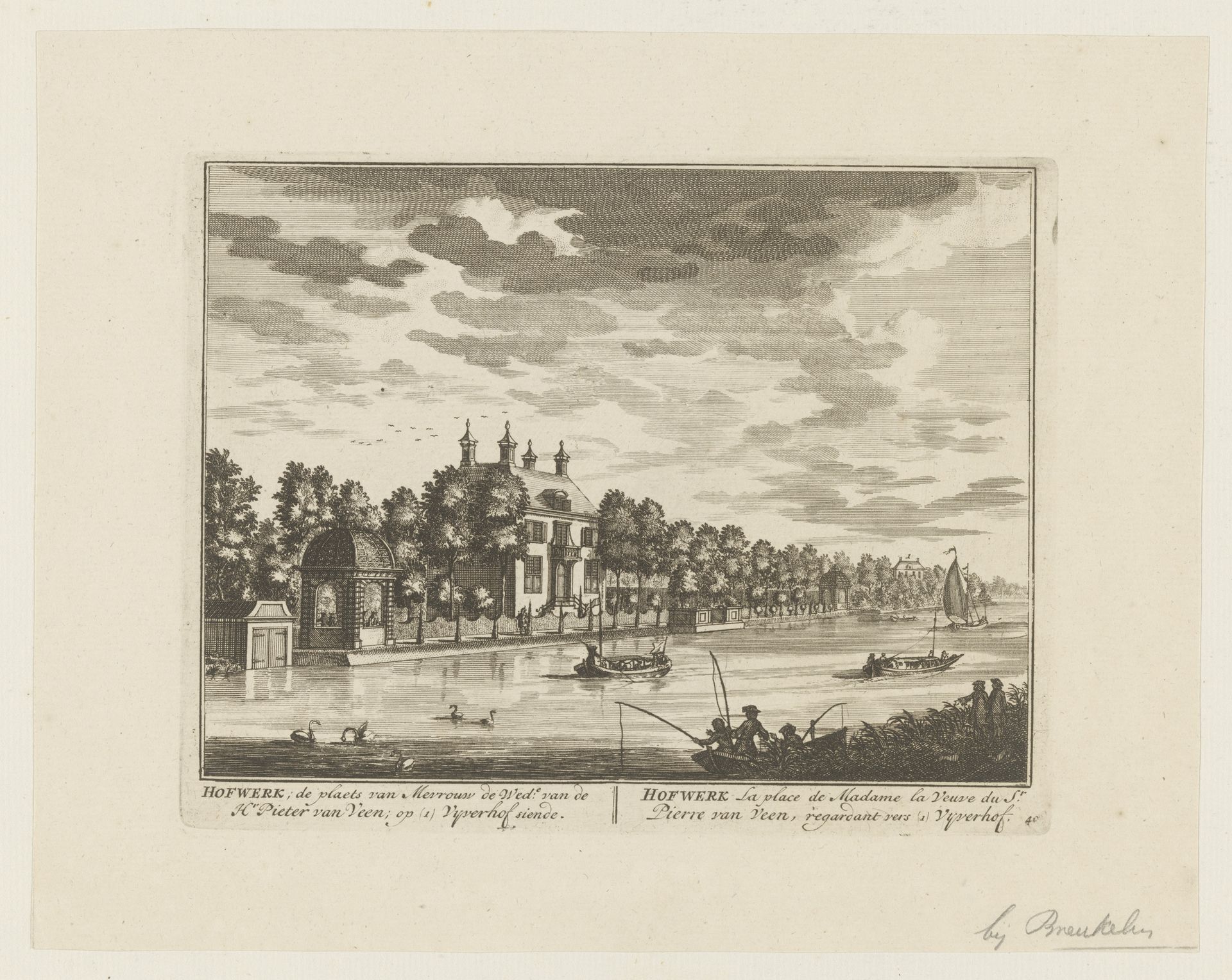 Gezicht op het Hofwerk bij Breukelen by Daniël Stopendaal