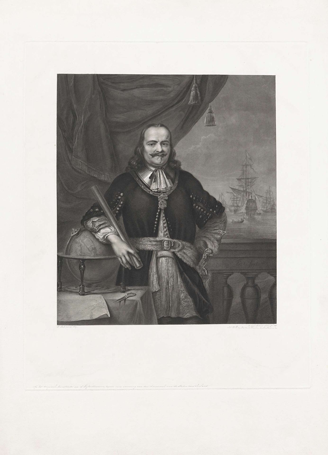 Portret van Michiel Adriaansz. de Ruyter by Willem van Senus