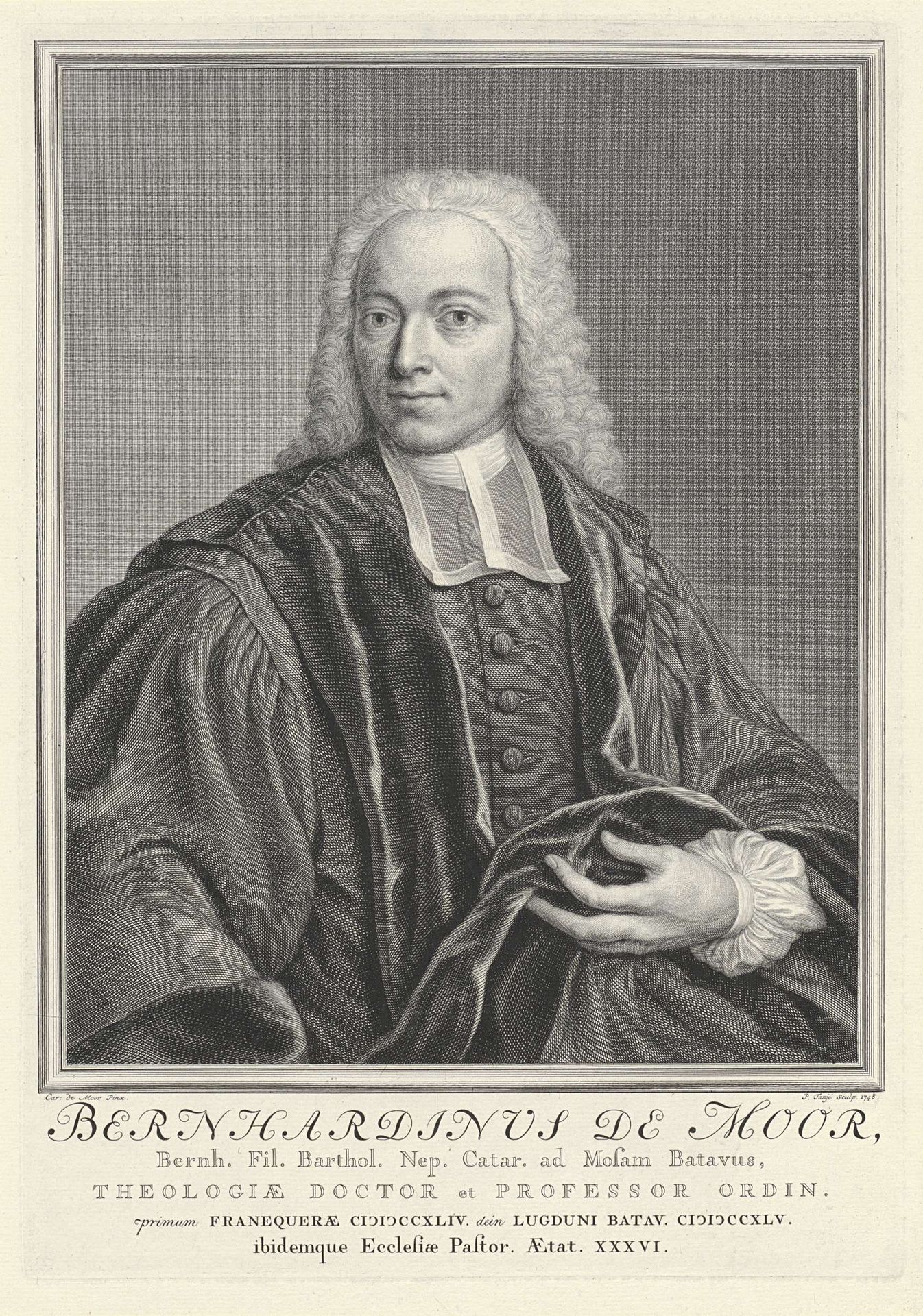 Portret van Bernhardinus de Moor by Pieter Tanjé