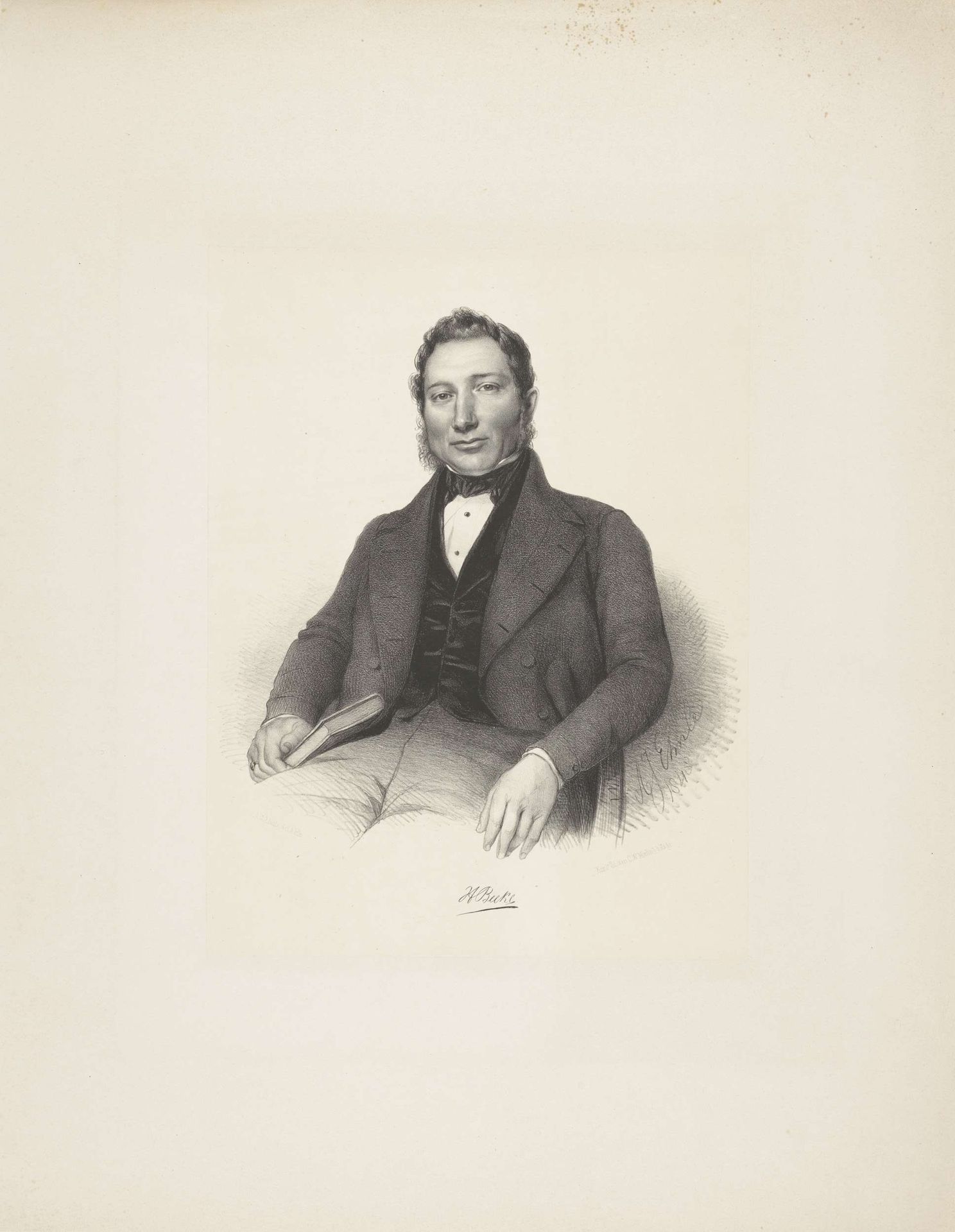 Portret van H. Beeke by Adrianus Johannes Ehnle