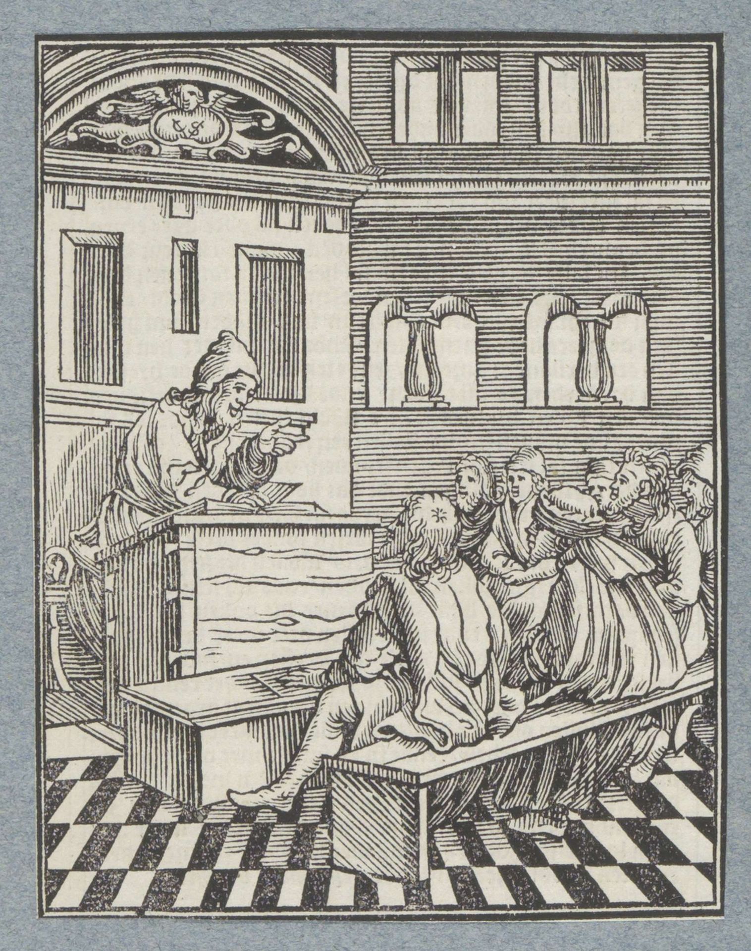 Profeet Amos onderwijst by Christoffel van (II) Sichem