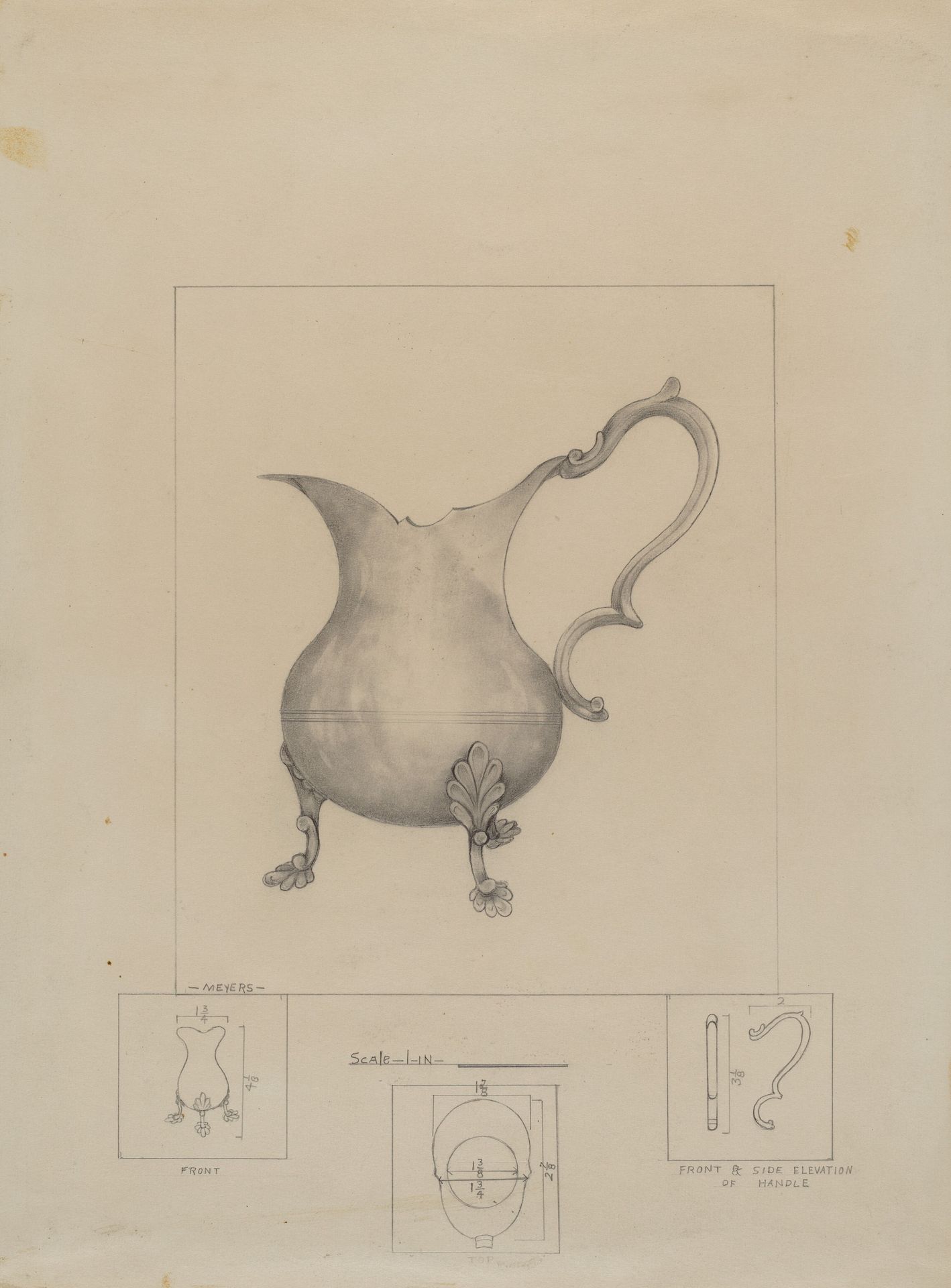 Pewter Pitcher by Henry Meyers