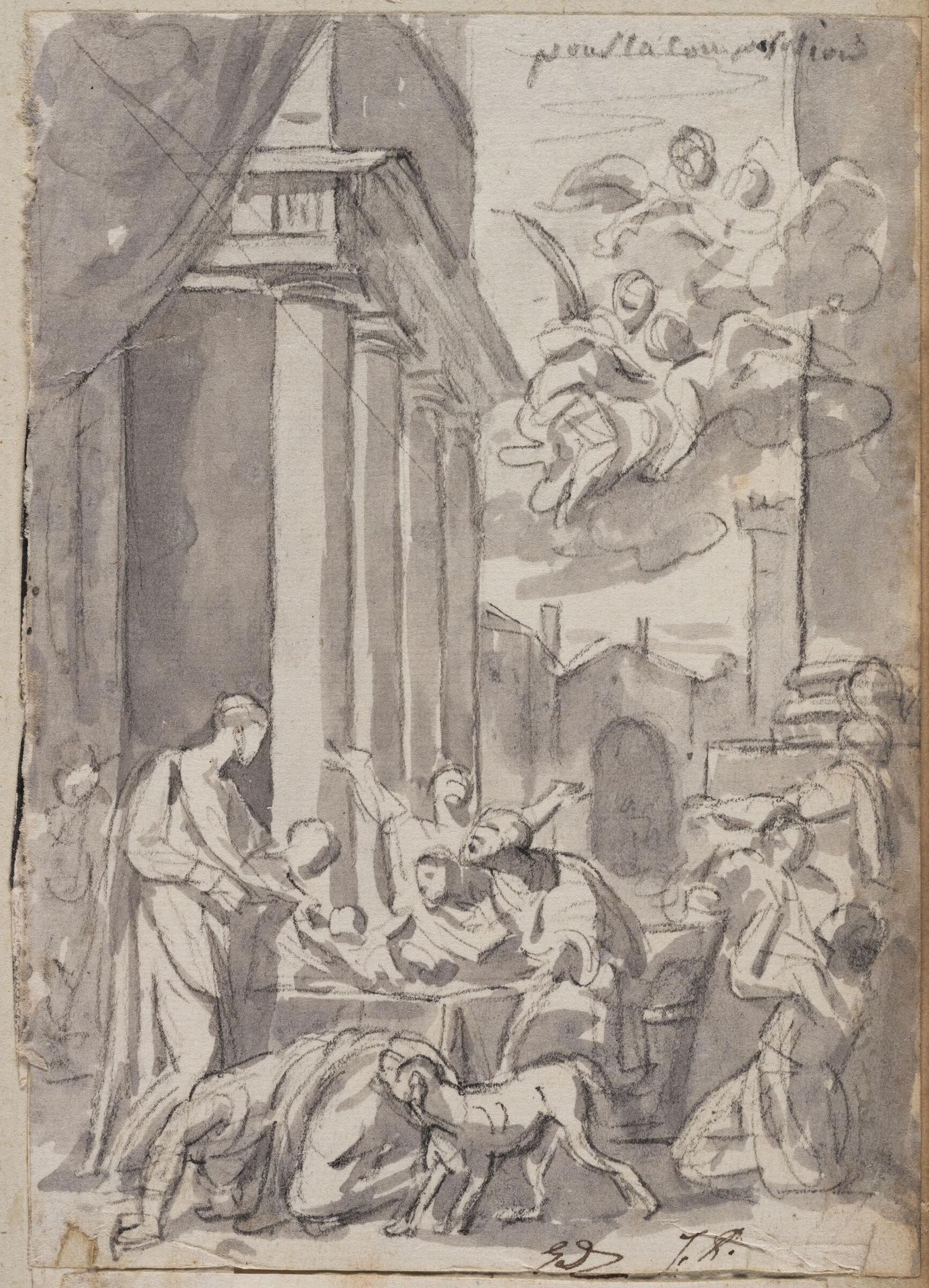 Saint Dominic Restoring a Child to Life, after Tiarini (The Roman Album) by Jacques-Louis David