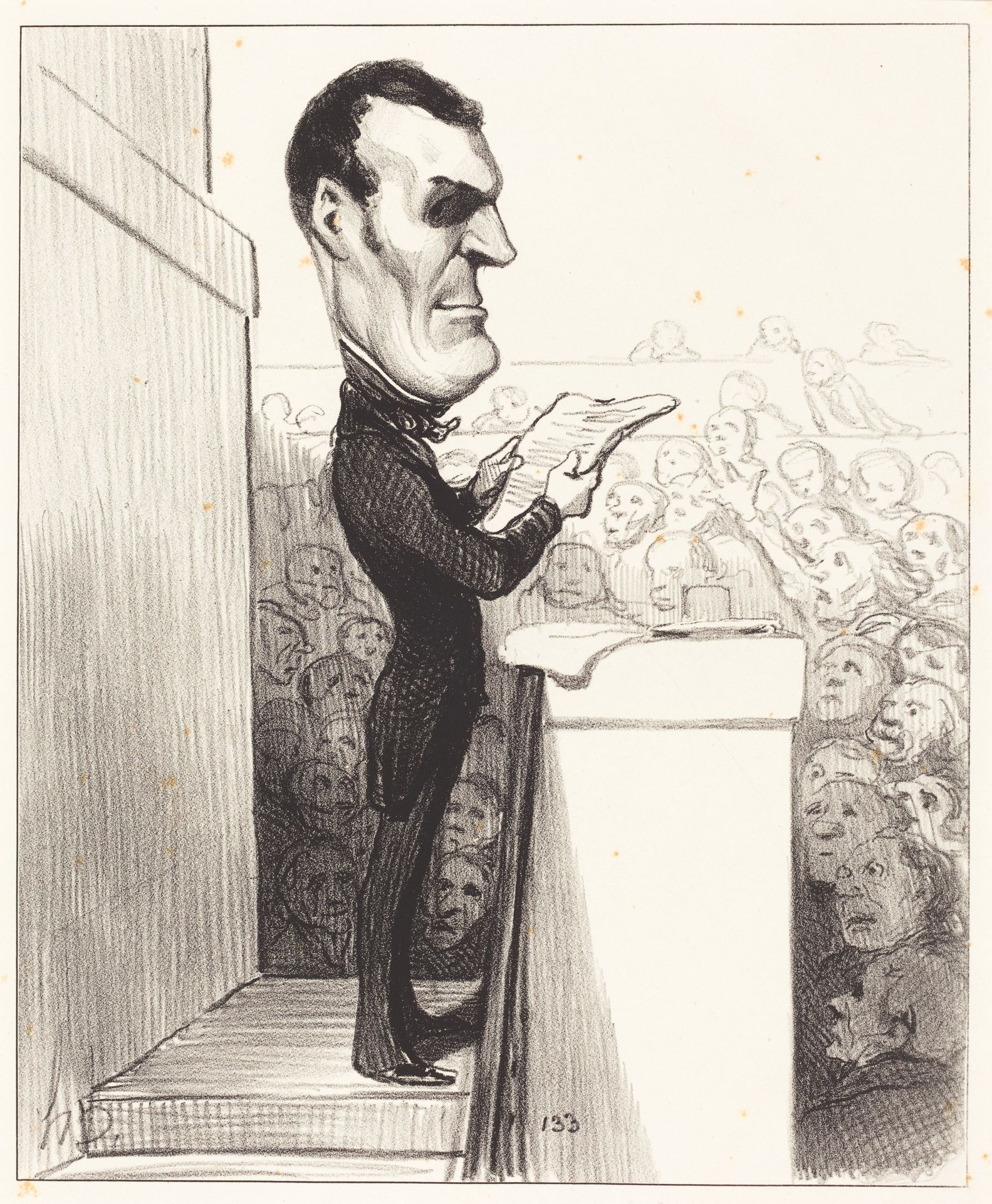 M.L.P.F. Esquirou de Parieu by Honoré Daumier