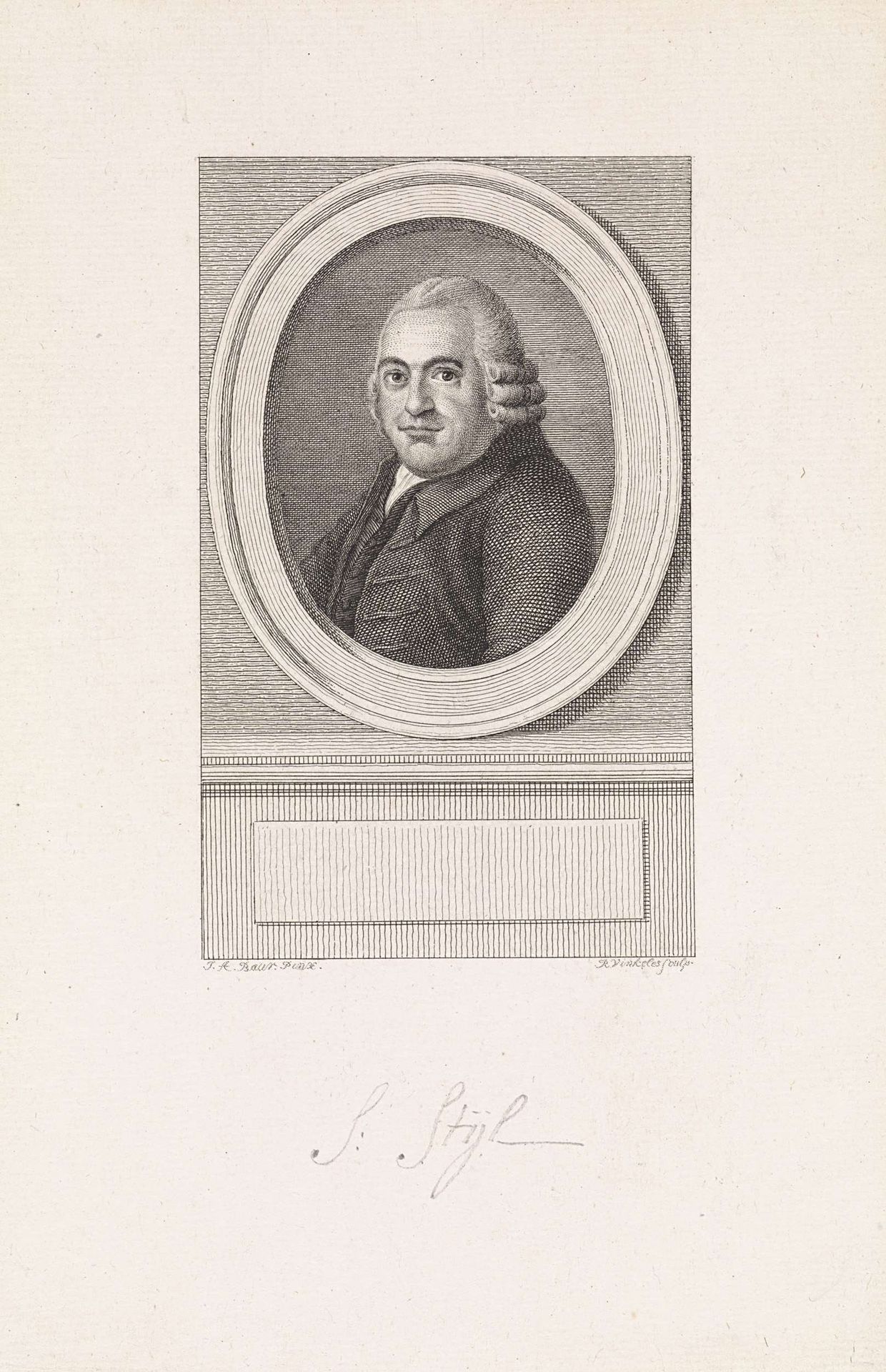 Portret van Simon Stijl by Reinier Vinkeles
