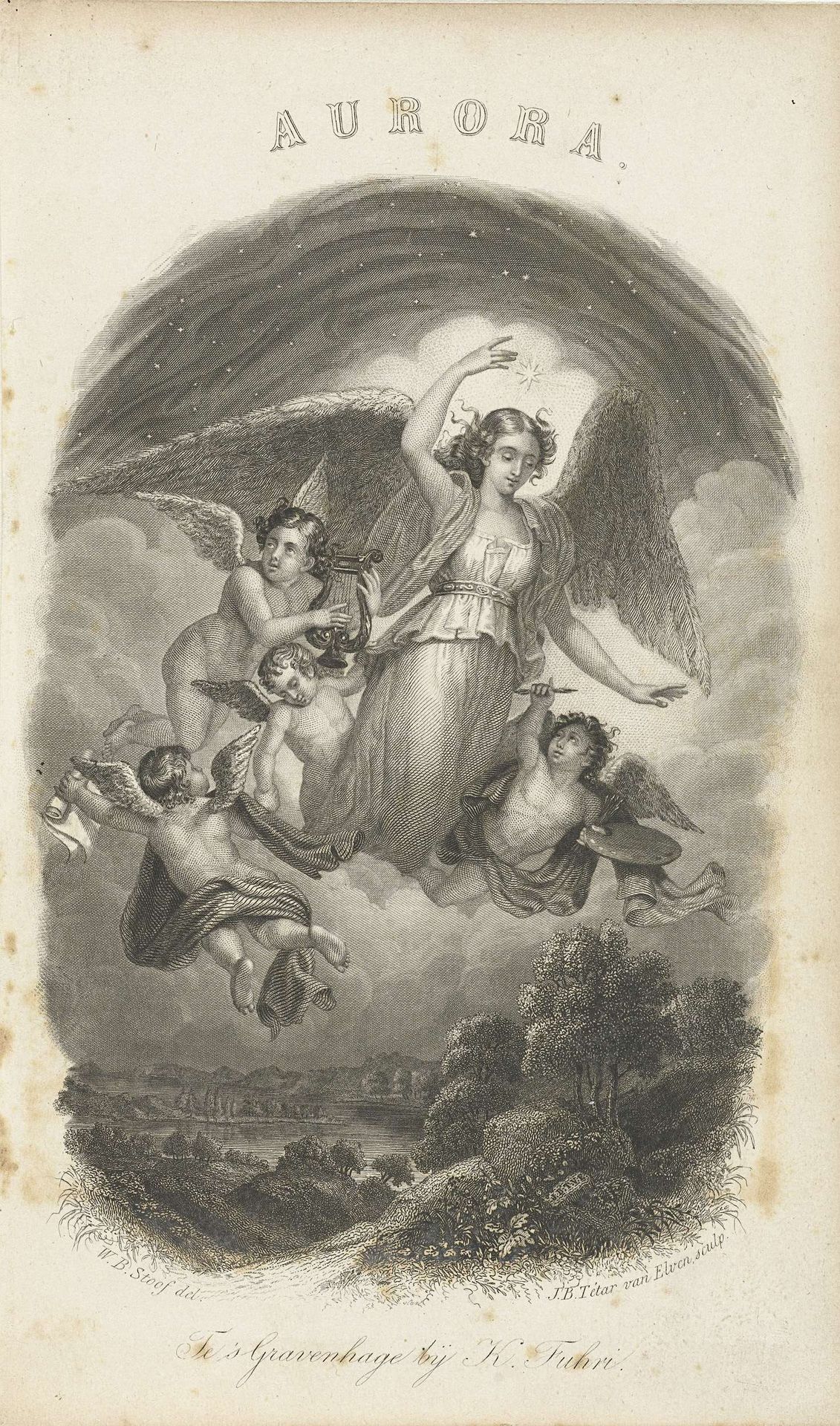 Titelpagina voor Aurora, Den Haag 1840-1878 by Jan Baptist Tetar van Elven