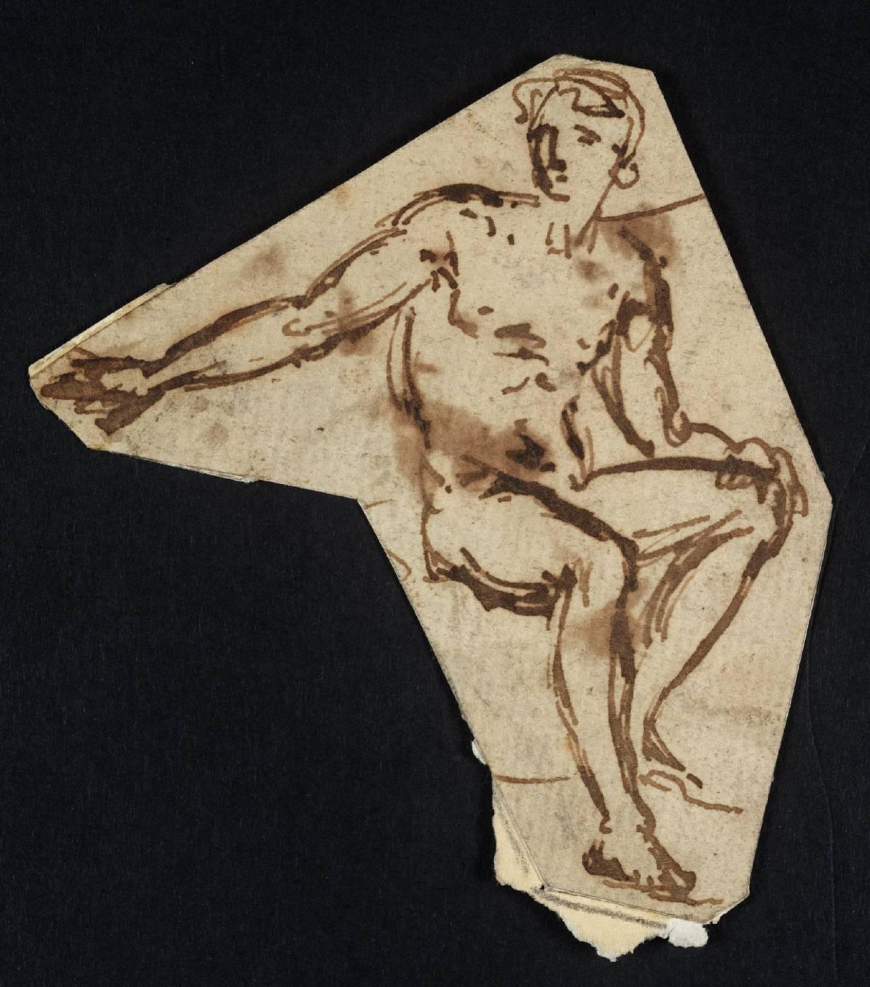 Study of Nude Figure by British School 18th century