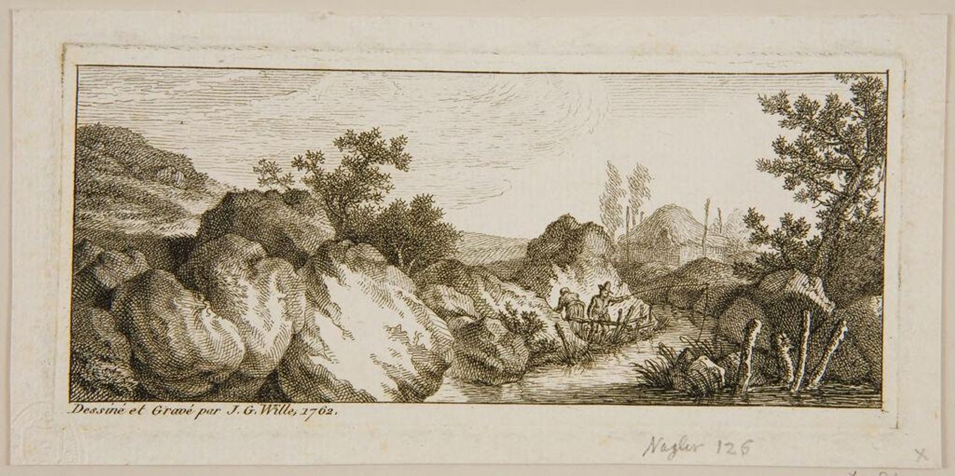 Fisherman by Johann Georg Wille