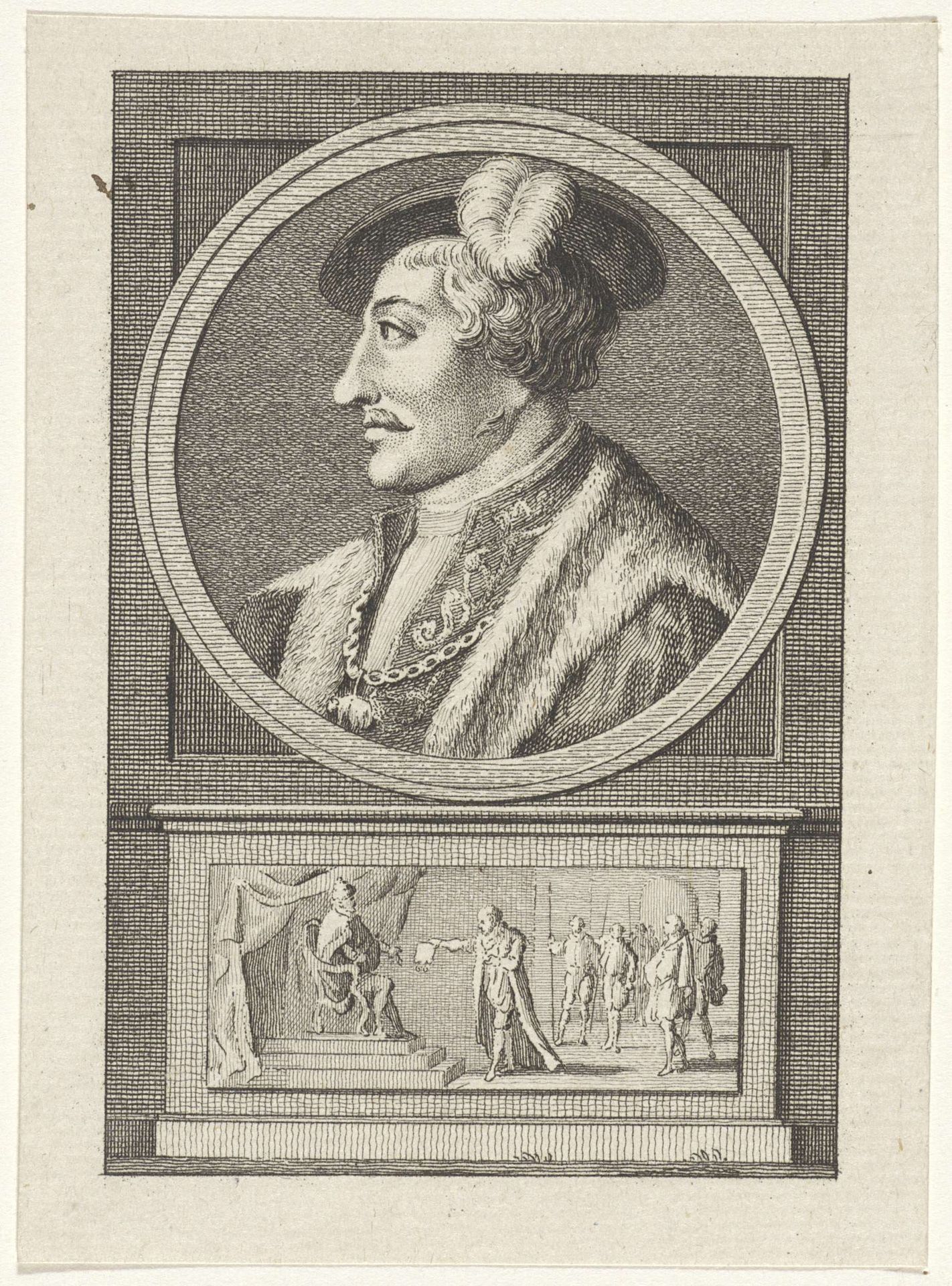 Portret van een onbekende man by Reinier Vinkeles