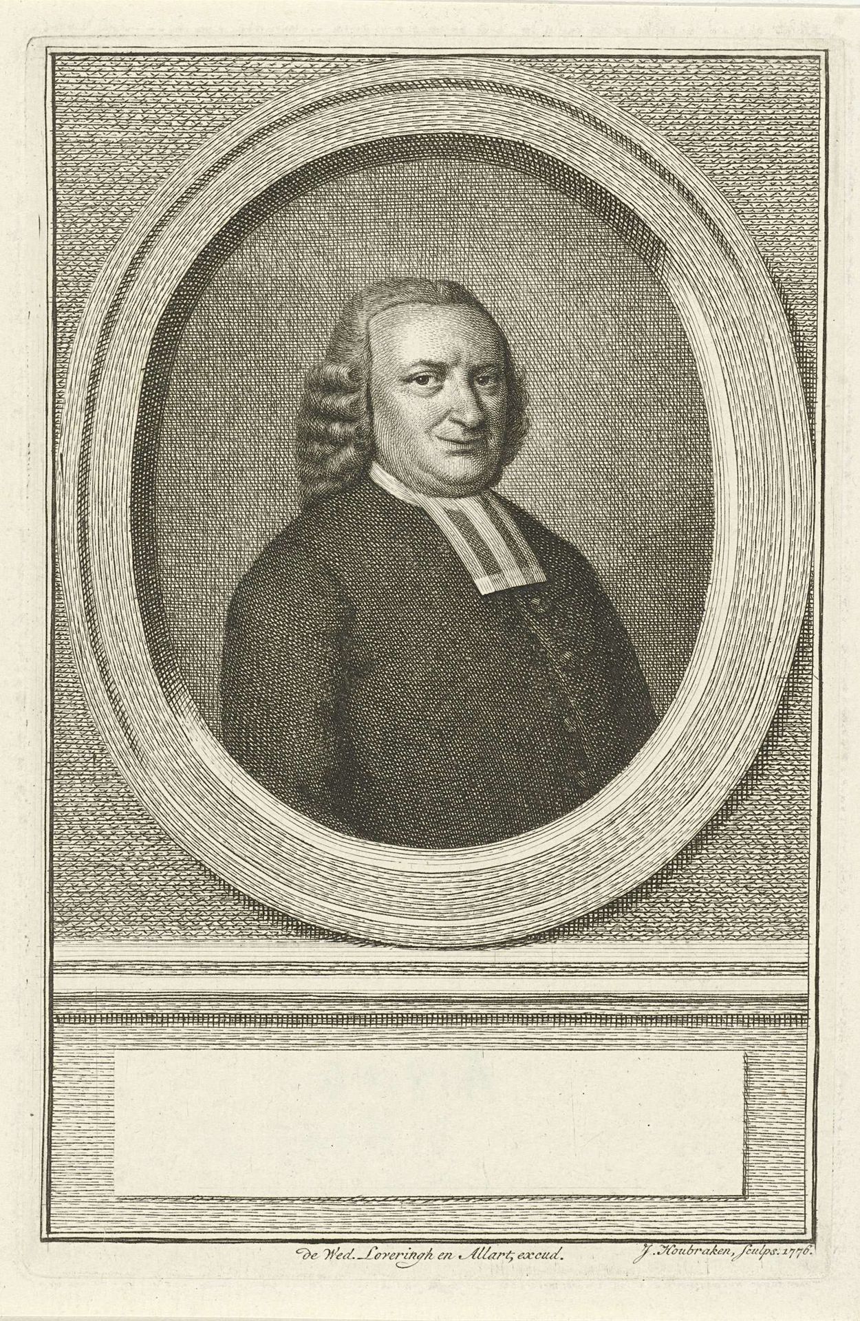 Portret van Georgius Lemke by Jacob Houbraken
