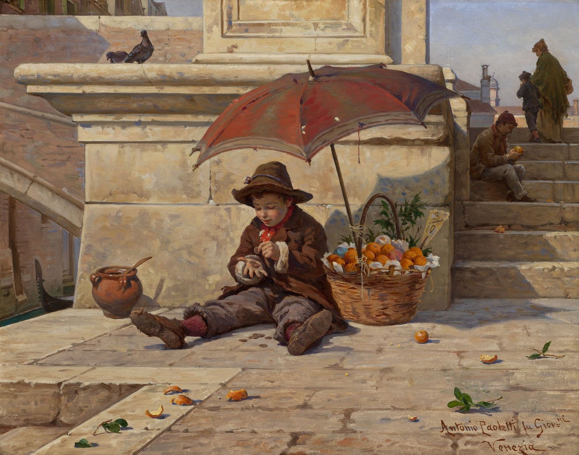 The little orange seller by Antonio Paoletti