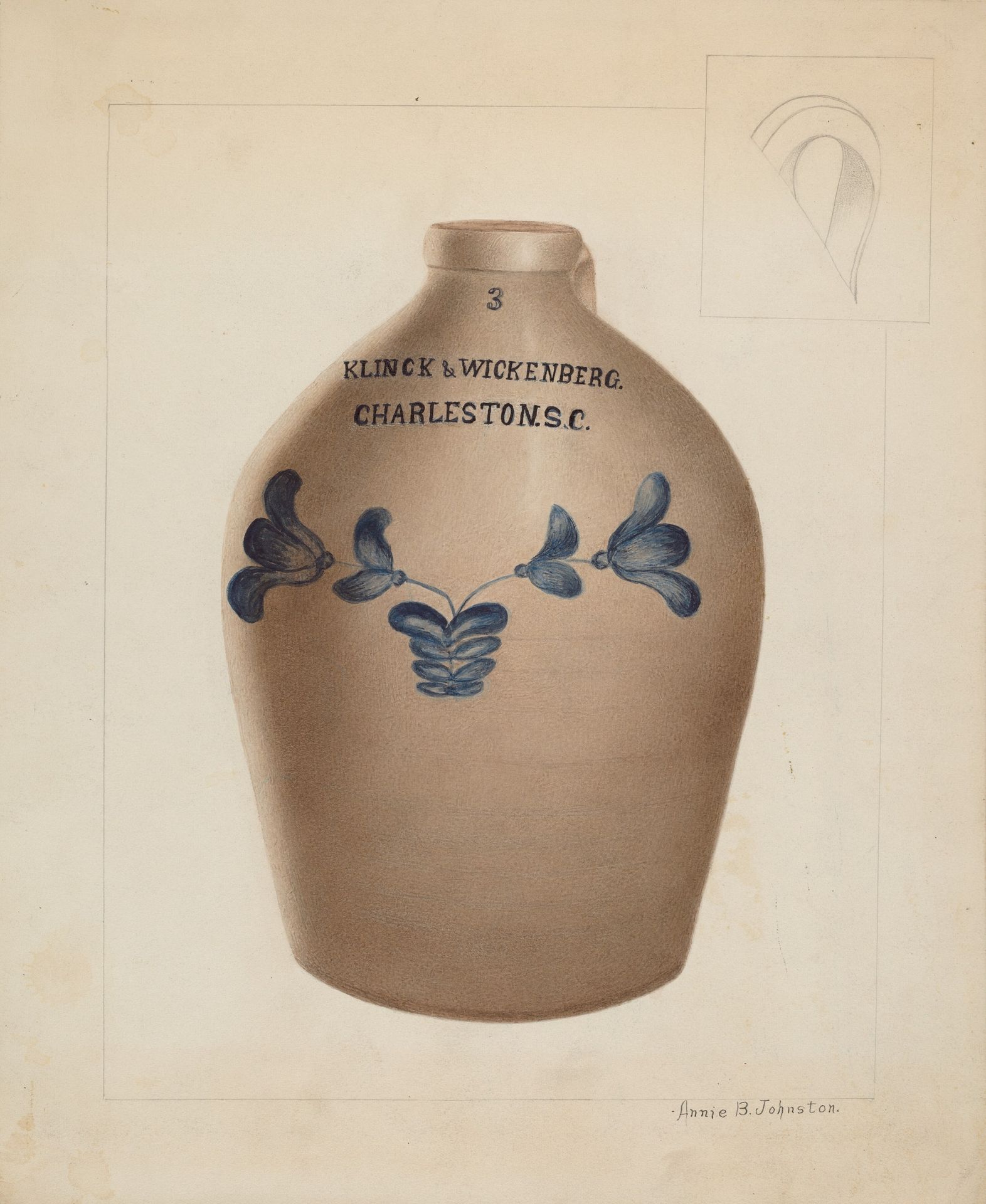 Stoneware Jug by Annie B. Johnston