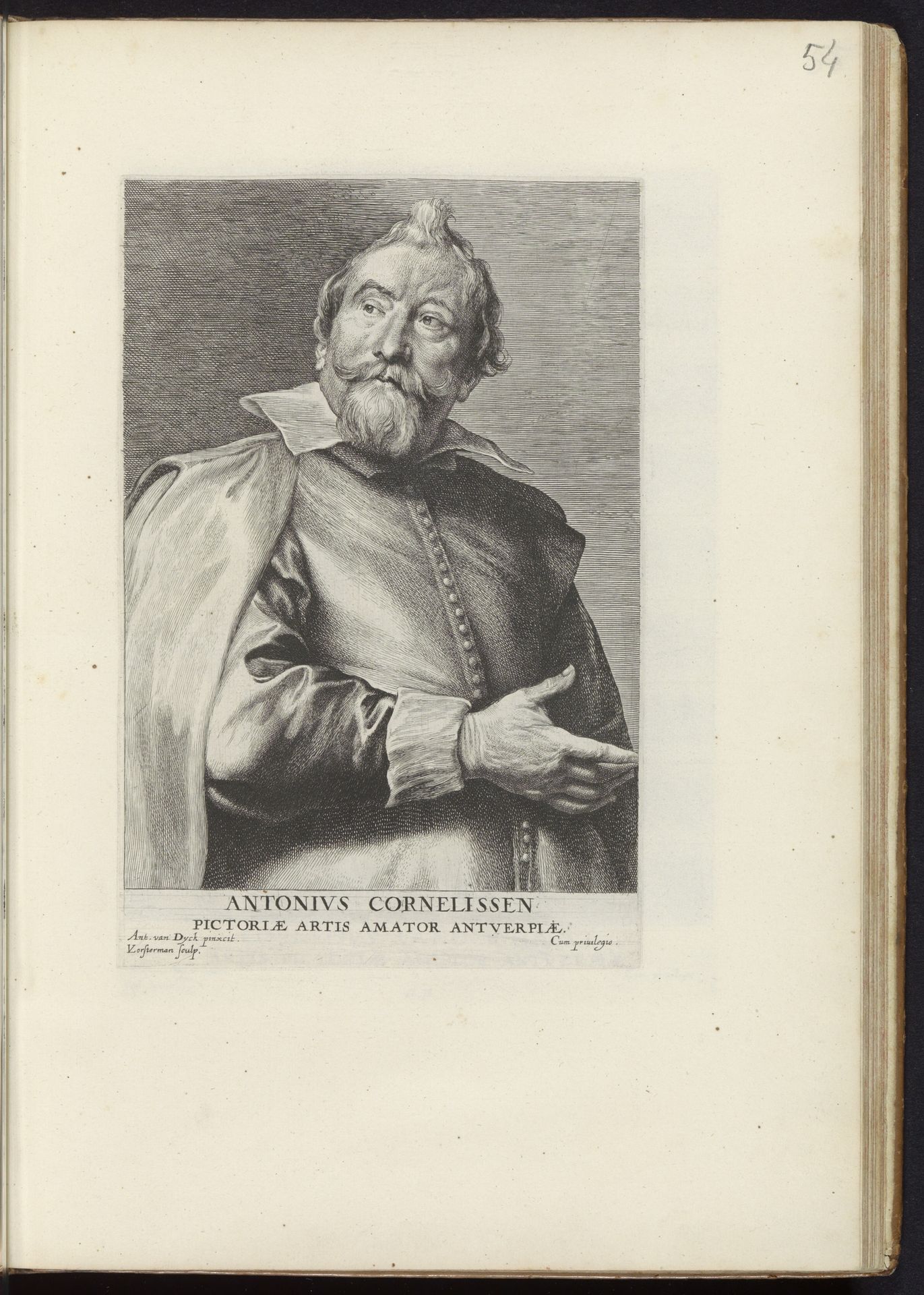 Portret van de verzamelaar Antonius Cornelissen by Lucas Vorsterman I