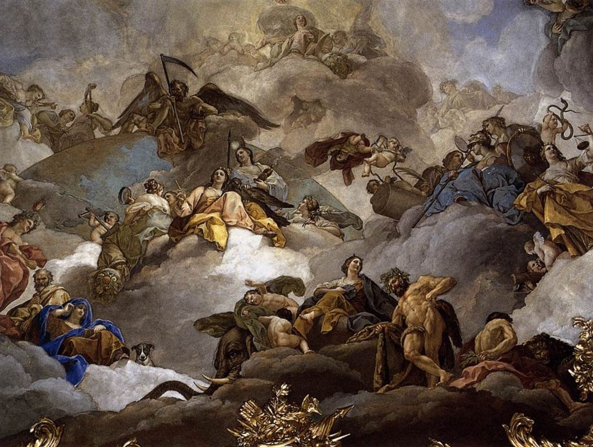 Providence Presiding over the Virtues and Faculties of Man (fresco detail) by Francisco Bayeu y Subias