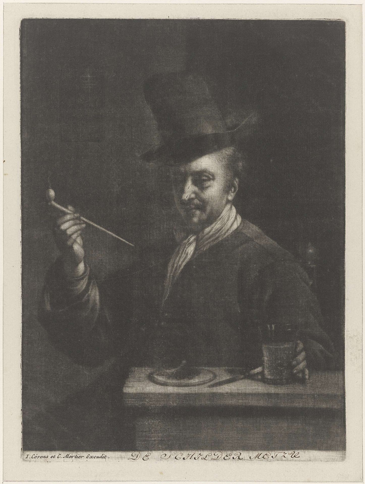 Pijprokende man by Wallerant Vaillant