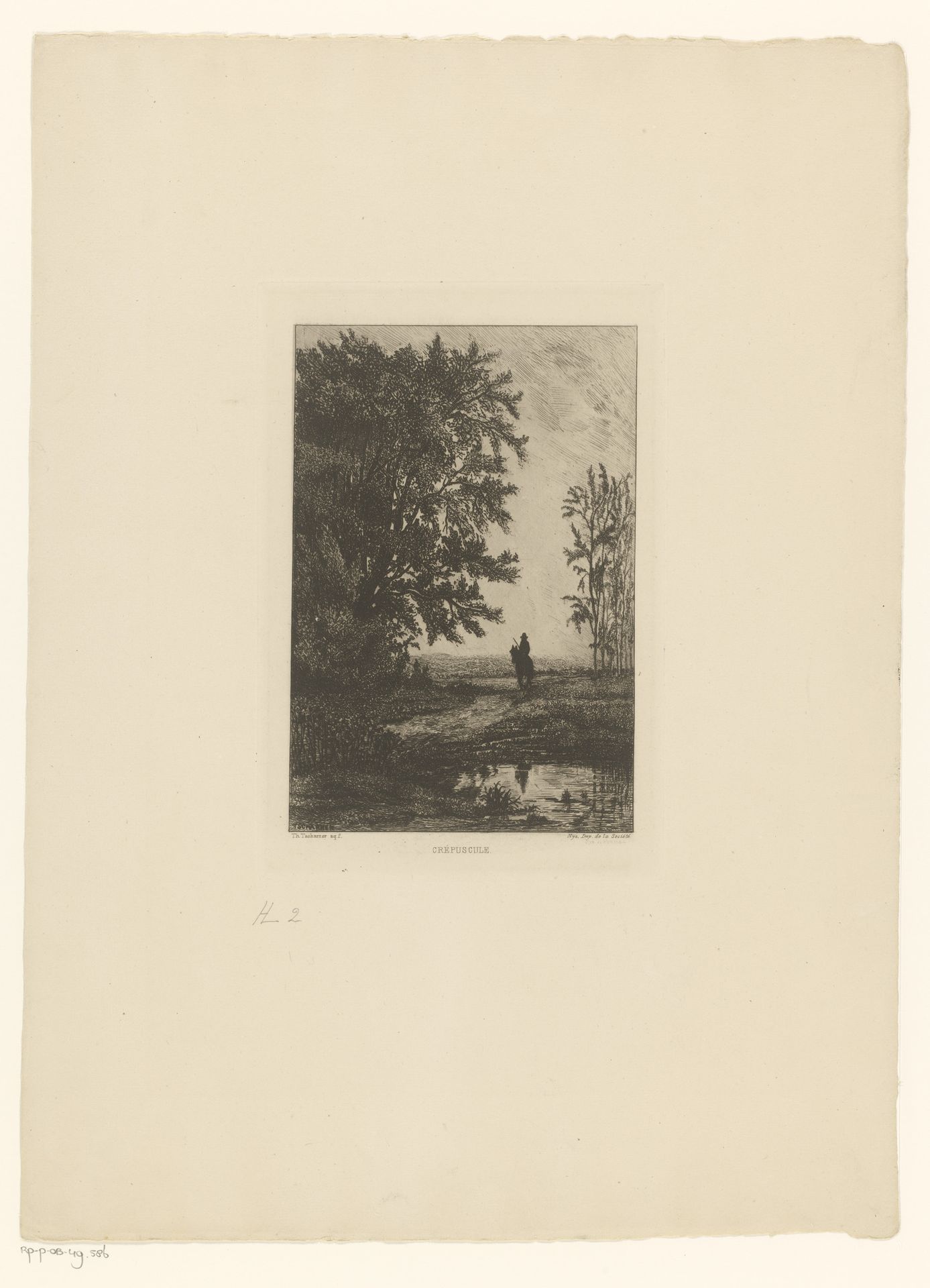 Ruiter in de schemering by Théodore Tscharner