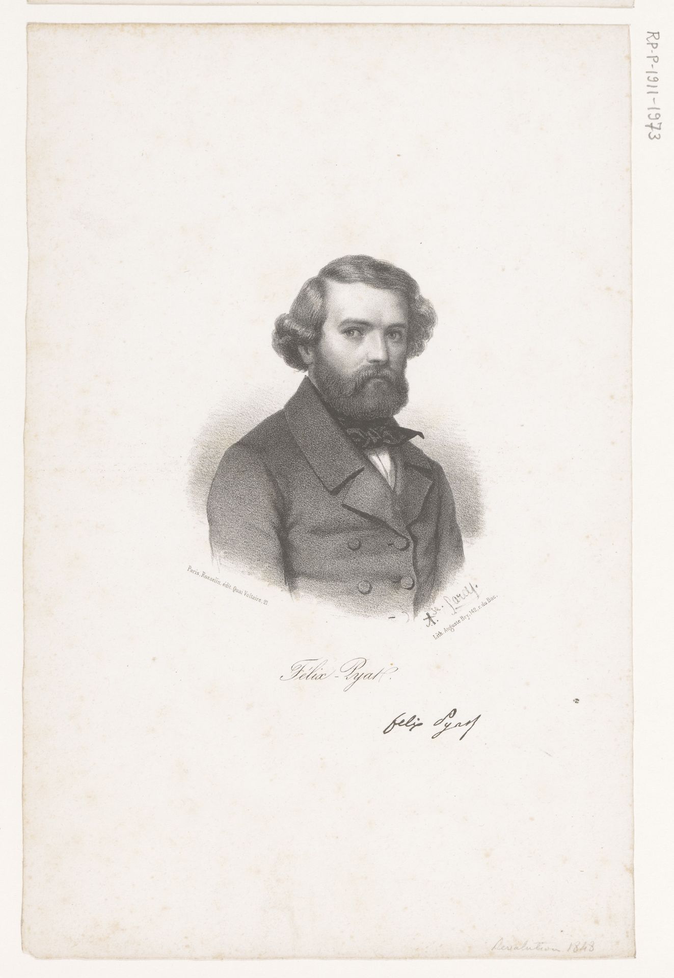 Portret van Félix Pyat by Alphonse Farcy