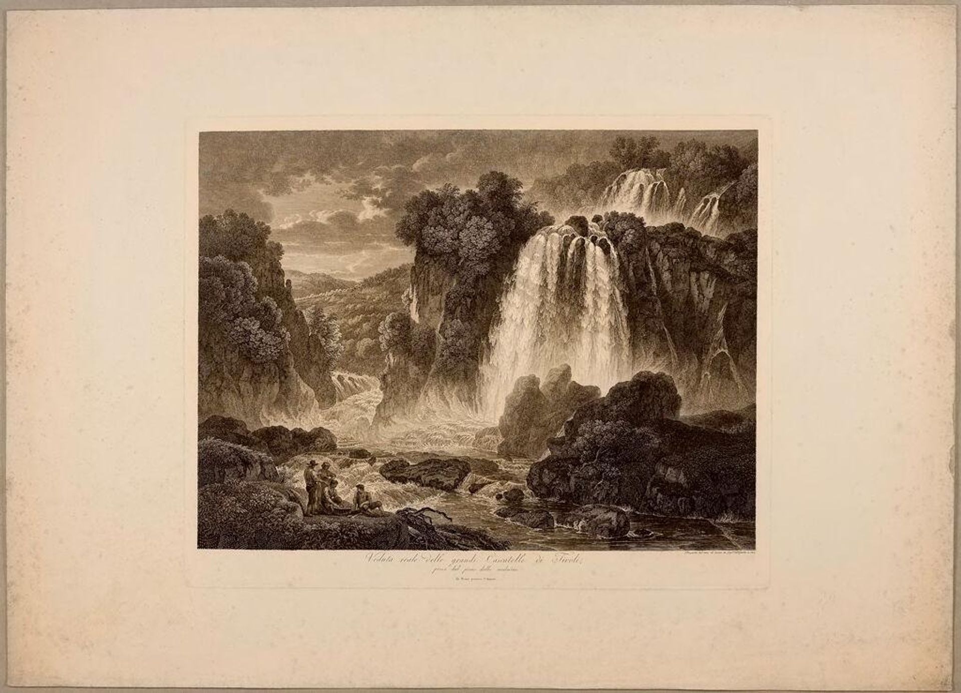 View of the Waterfall at Tivoli by Friedrich Wilhelm Gmelin