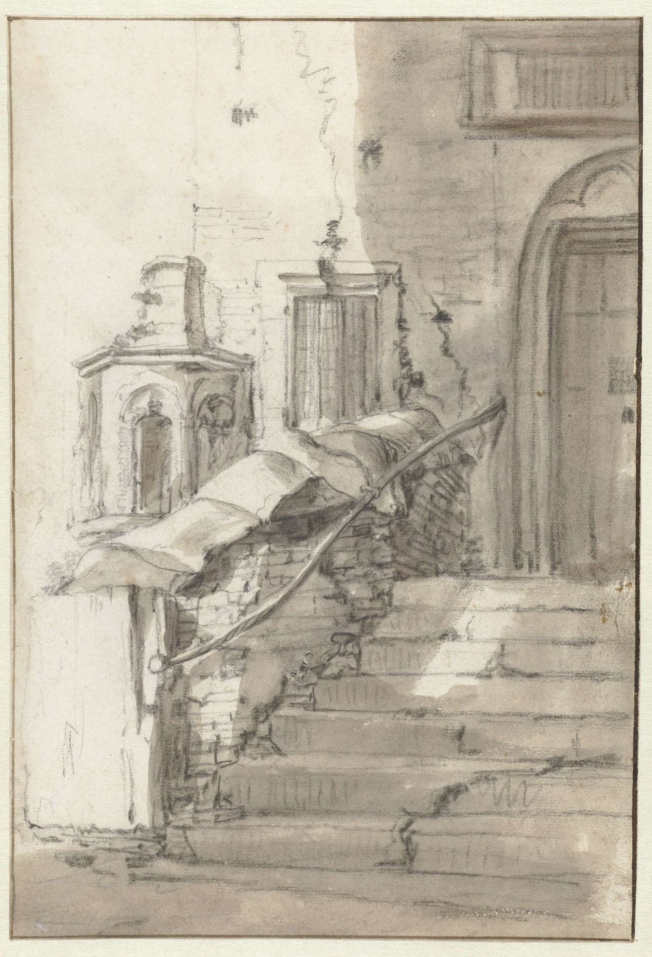Stairs of the Sint-Elisabeth Gasthuis in Amsterdam by Roelant Roghman