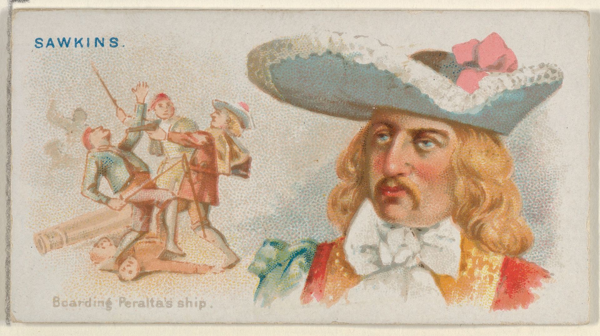 Sawkins, Boarding Peralta's Ship, from the Pirates of the Spanish Main series (N19) for Allen & Ginter Cigarettes by Allen & Ginter
