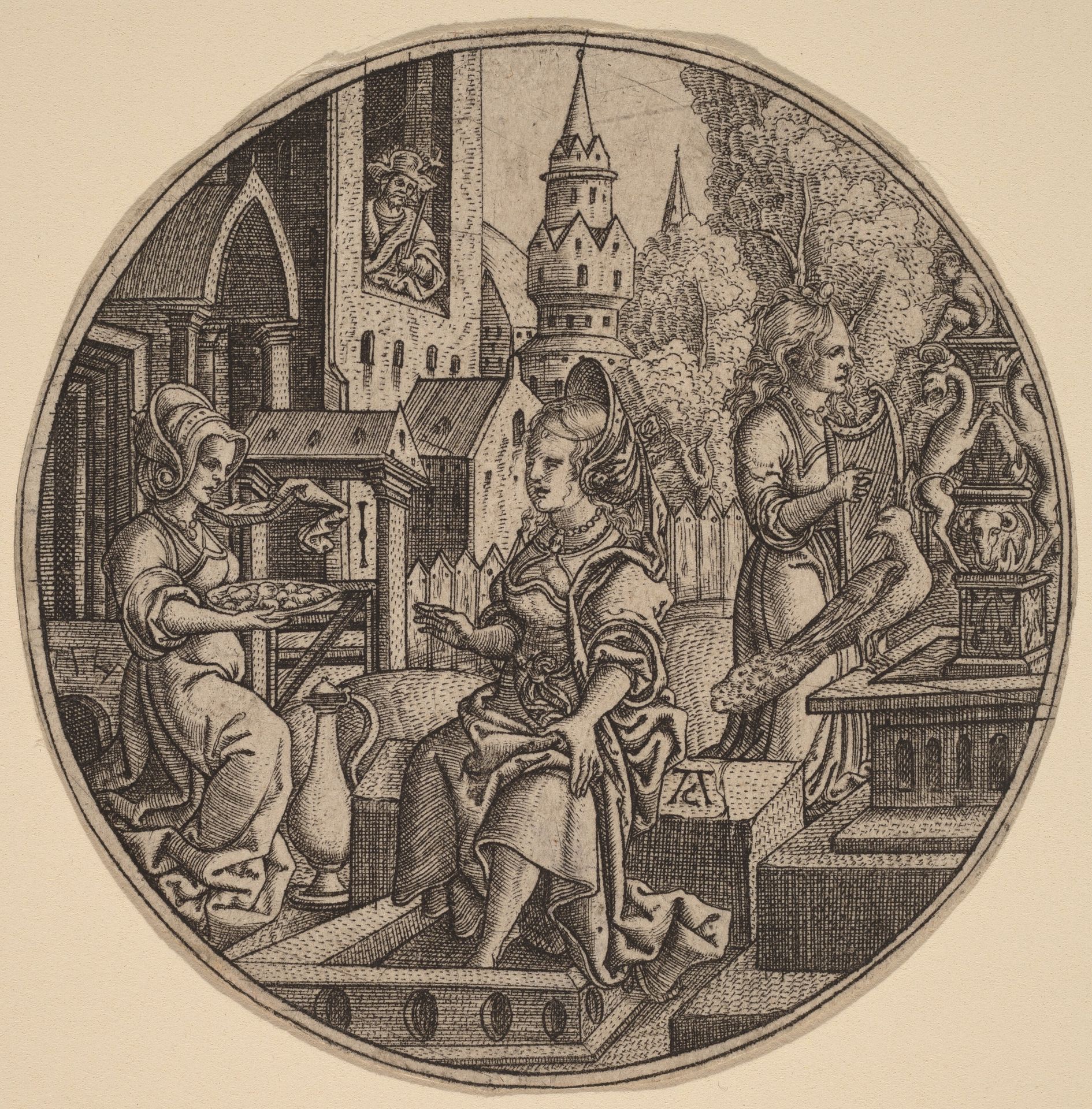 David and Bathsheba by Allaert Claesz.