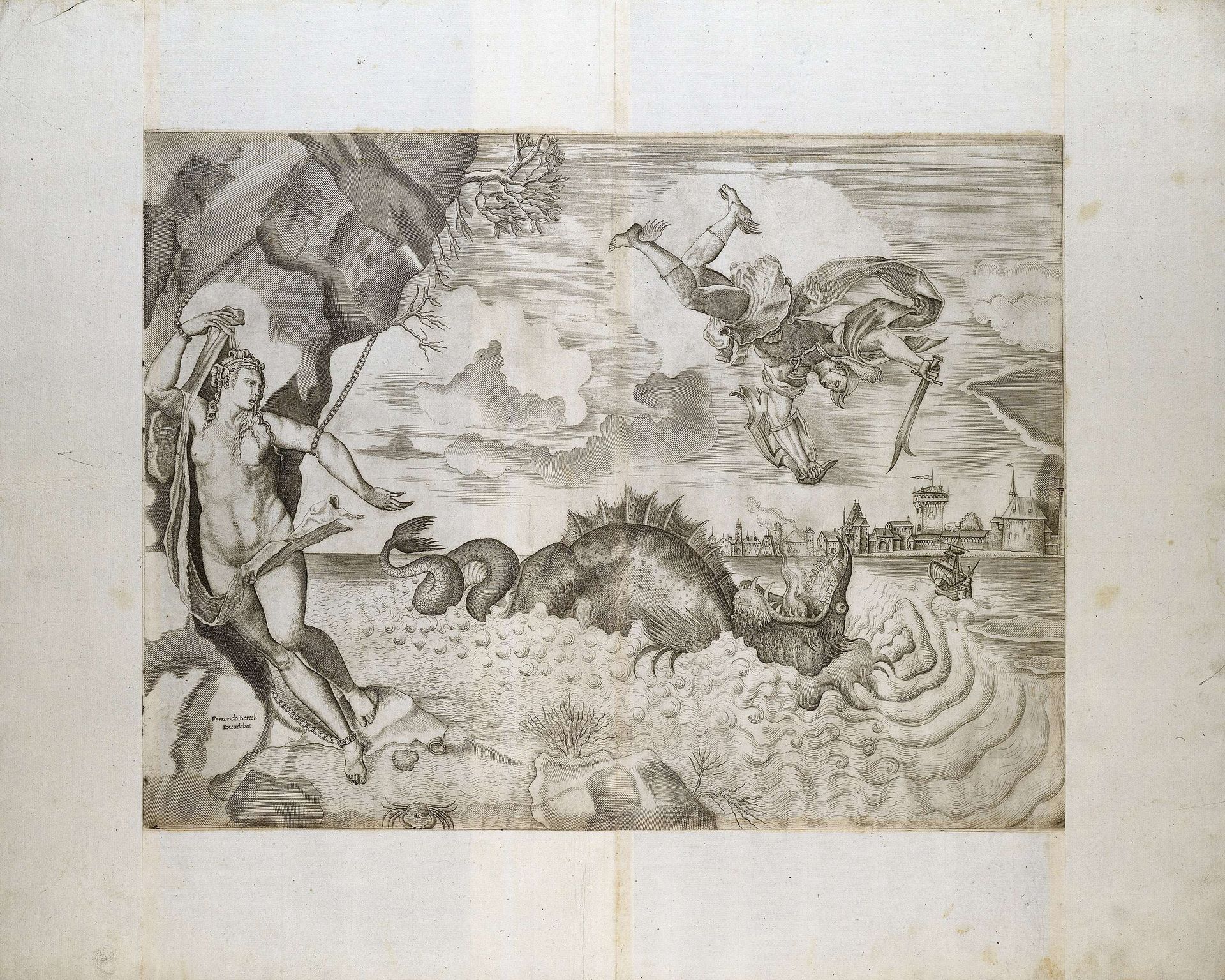 Perseus and Andromeda by Giulio Sanuto