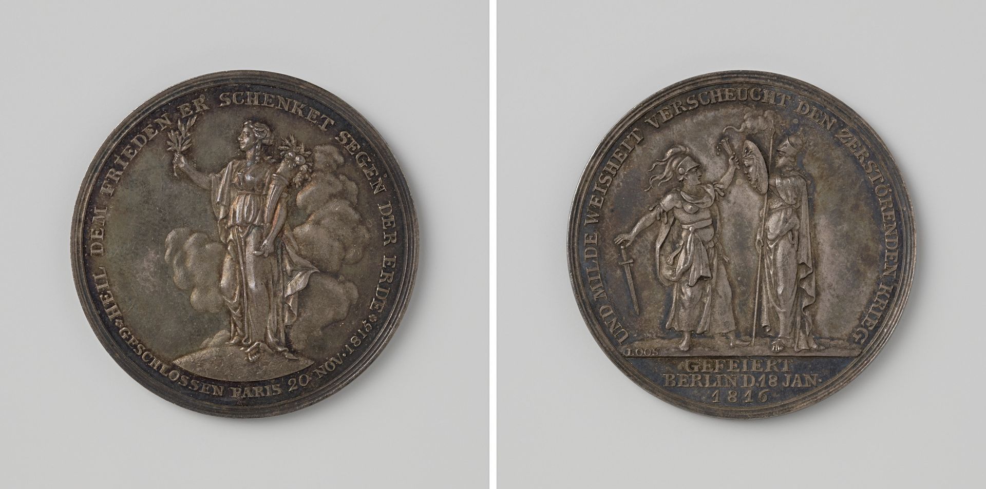 Viering te Berlijn van de tweede vrede van Parijs tussen Frankrijk en de geallieerden by Daniel Friedrich Loos