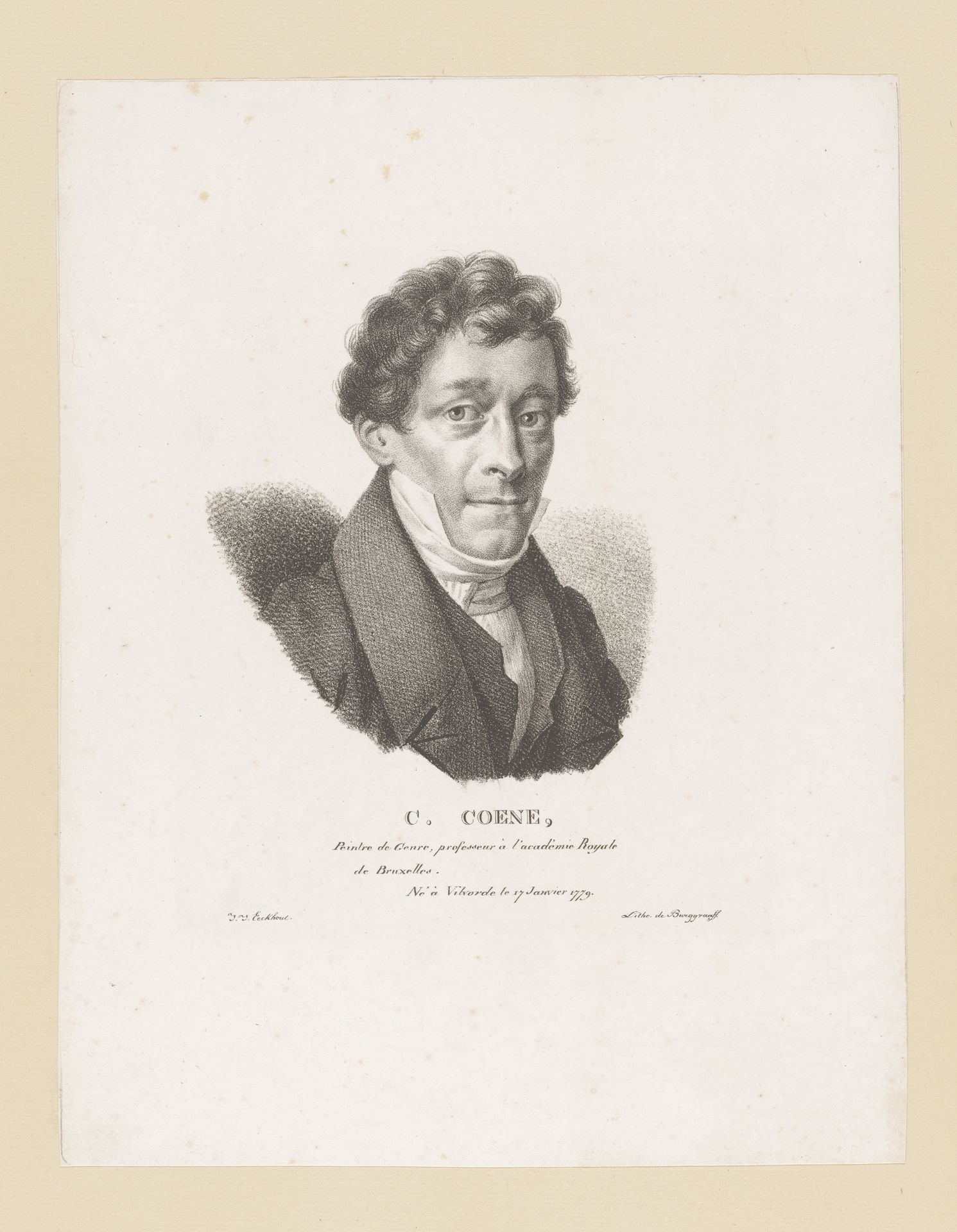 Portret van Constantinus Fidelio Coene by Guillaume Philidor Van den Burggraaff