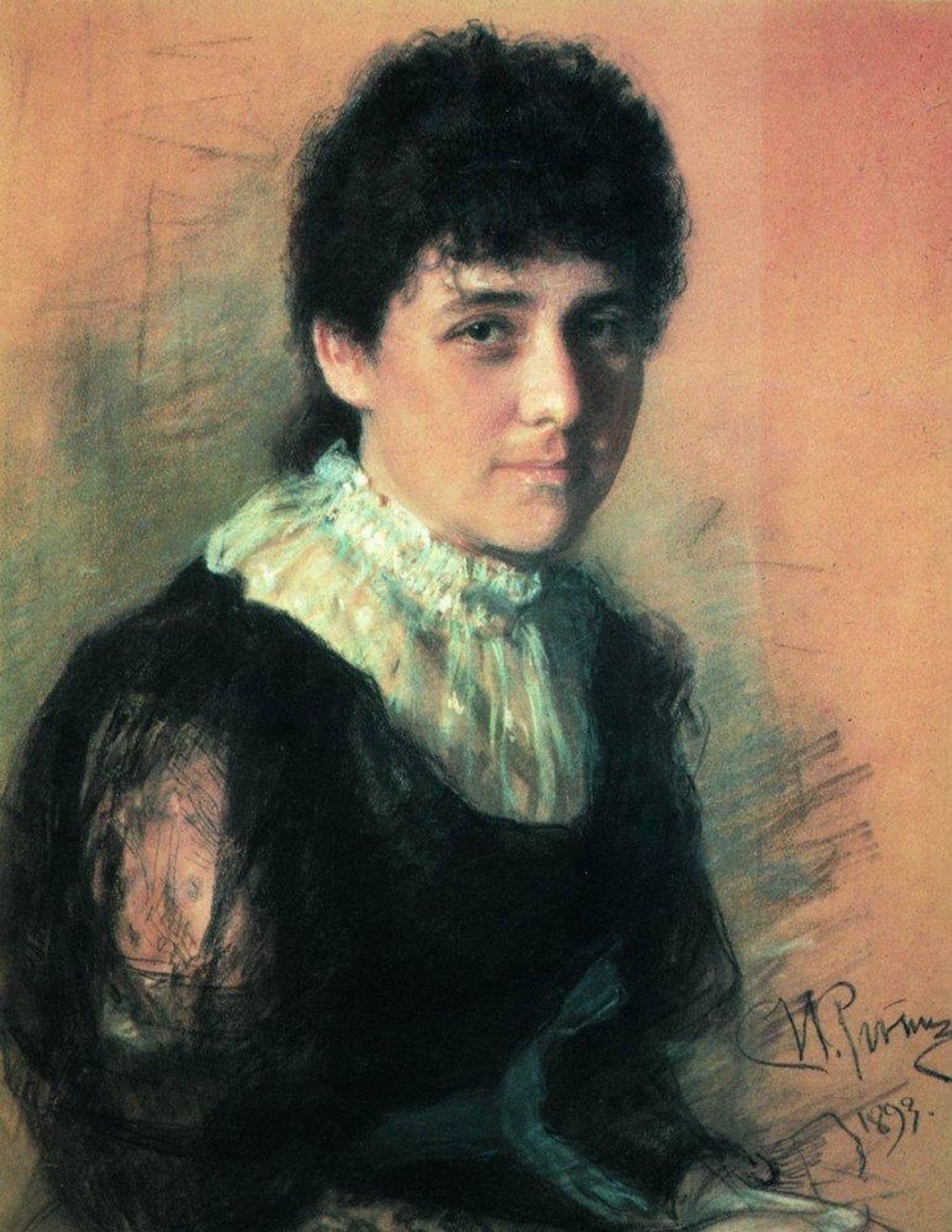 Portrait of the sculptor E.P.Tarhanova-Antokolskaya by Ilya Repin