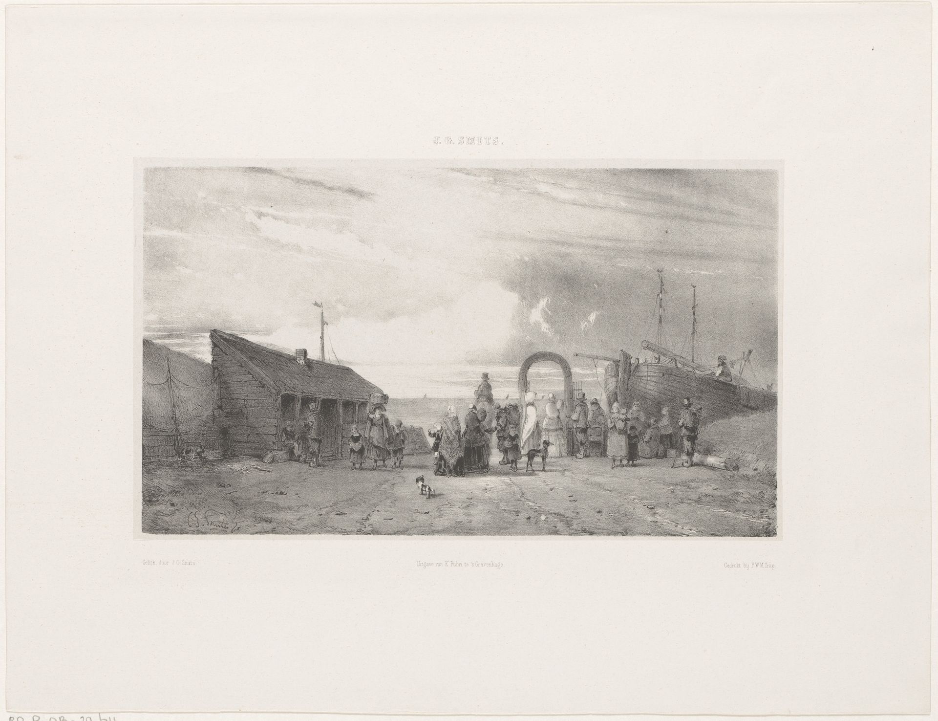 Mensen in een haven by Jan Gerard Smits