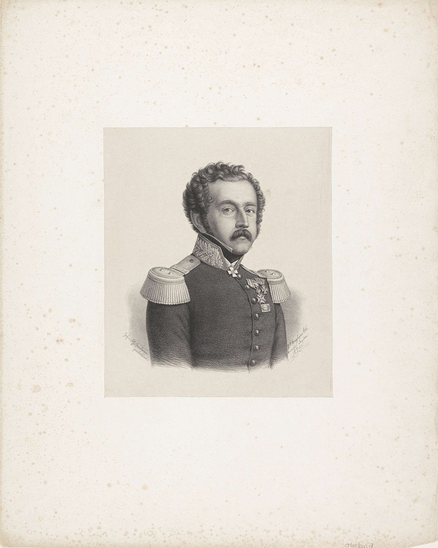 Portret van een onbekende man by Johann Peter Berghaus
