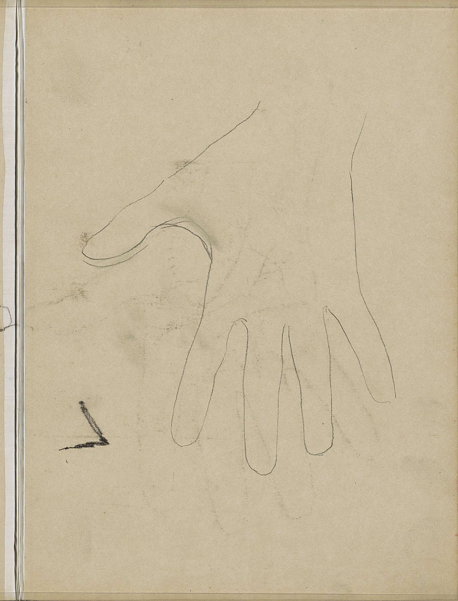 Hand met gespreide vingers by Willem Witsen