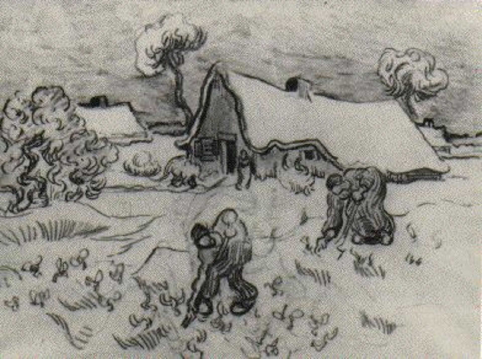 Sketch of Diggers and Other Figures by Vincent van Gogh
