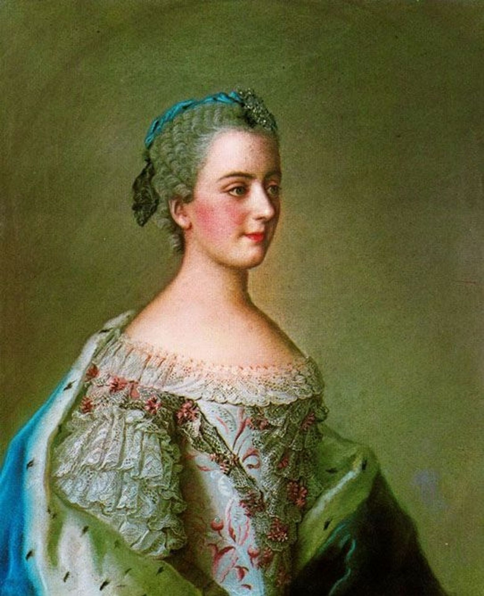 Portrait of Princess Isabella of Parma or her mother Louise Élisabeth of France by Jean-Étienne Liotard