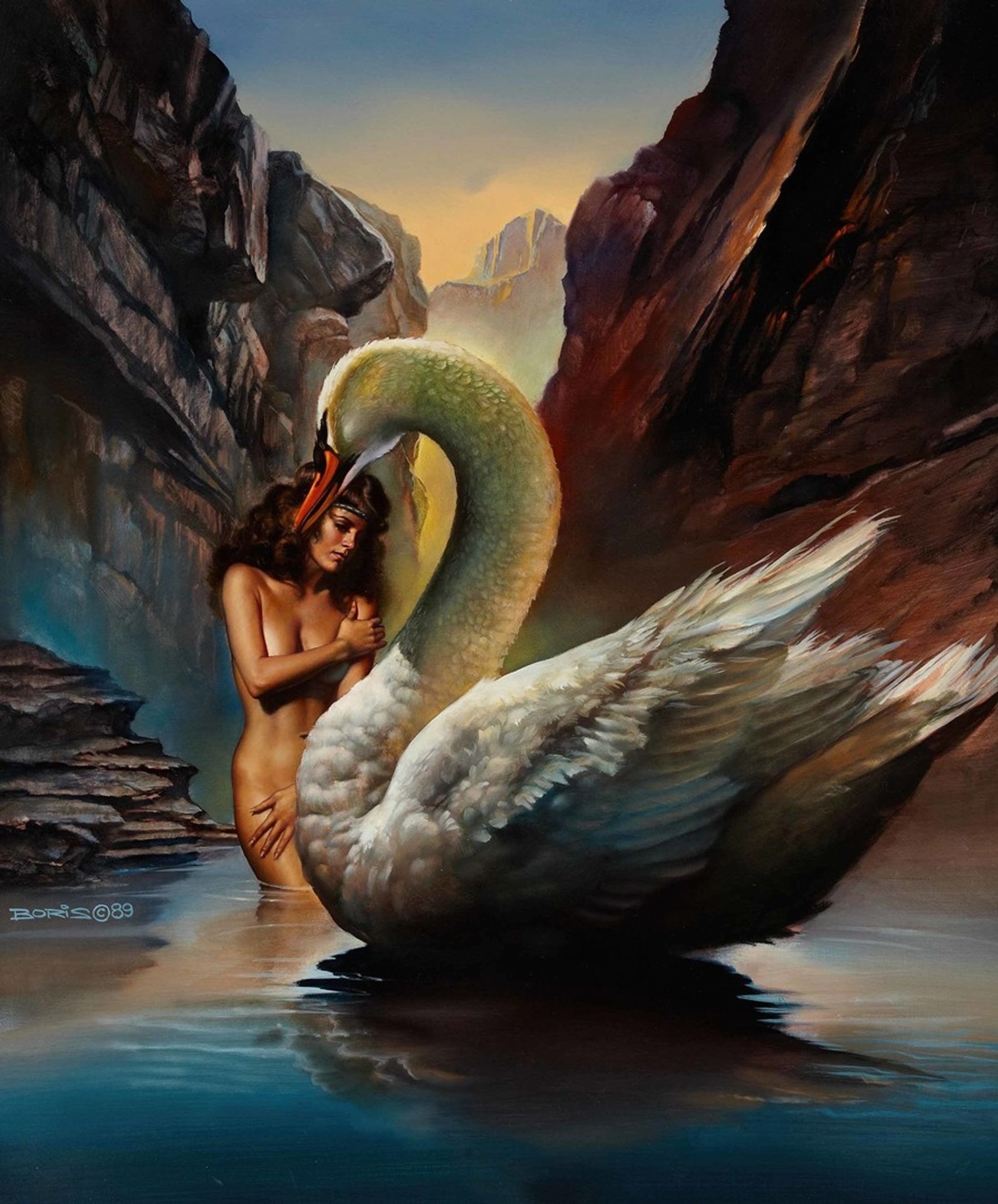 Leda and the Swan by Boris Vallejo