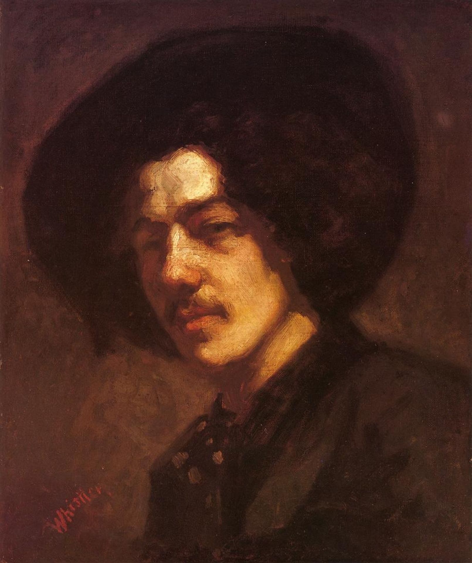 Portrait of Whistler with a Hat by James Abbott McNeill Whistler