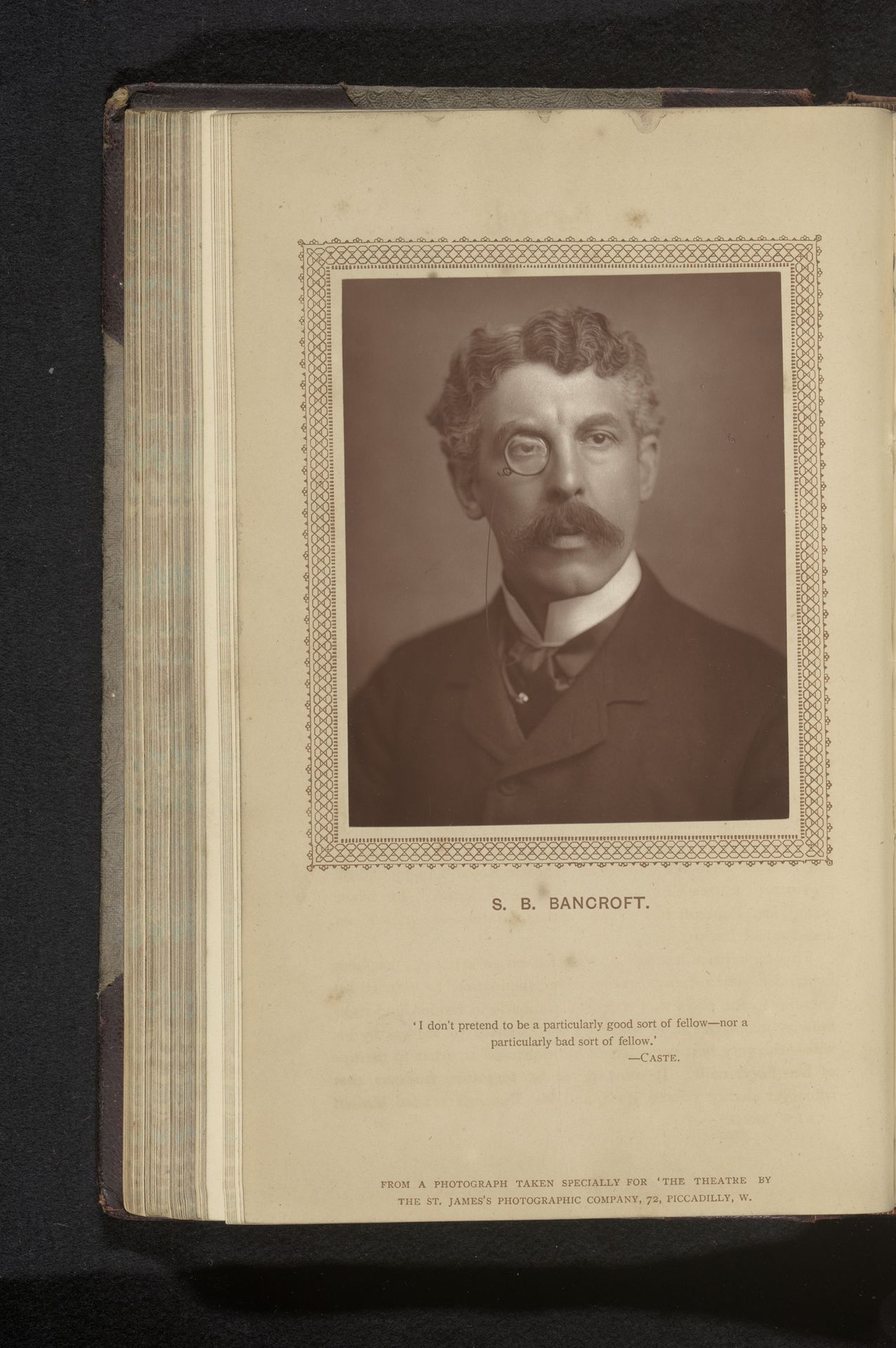 Portret van Squire Bancroft by The St. James's Photographic Company