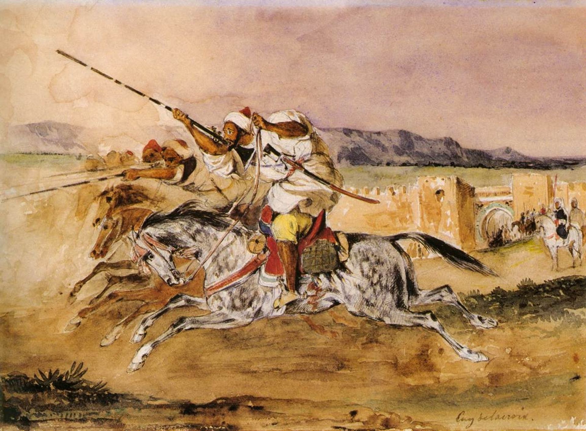 Arab Fantasia by Eugène Delacroix