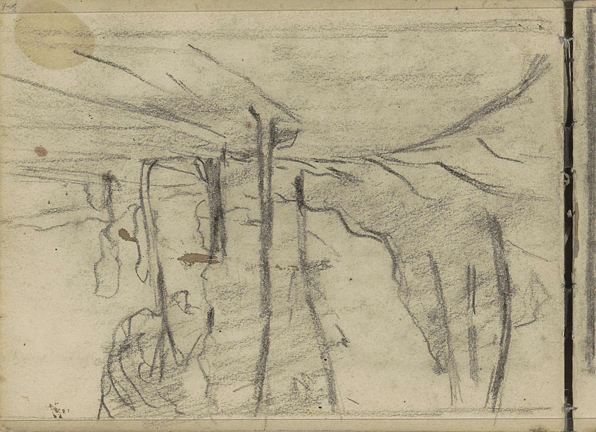 Pad in een landschap by Hermannus Adrianus van Oosterzee
