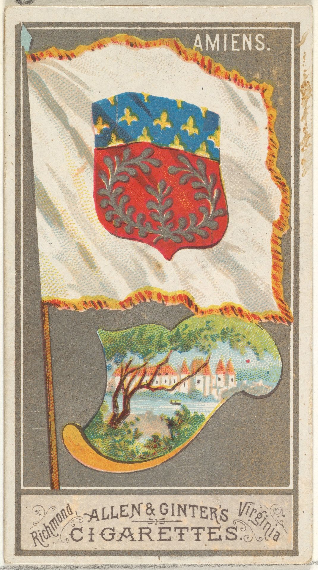 Amiens, from the City Flags series (N6) for Allen & Ginter Cigarettes Brands by Allen & Ginter