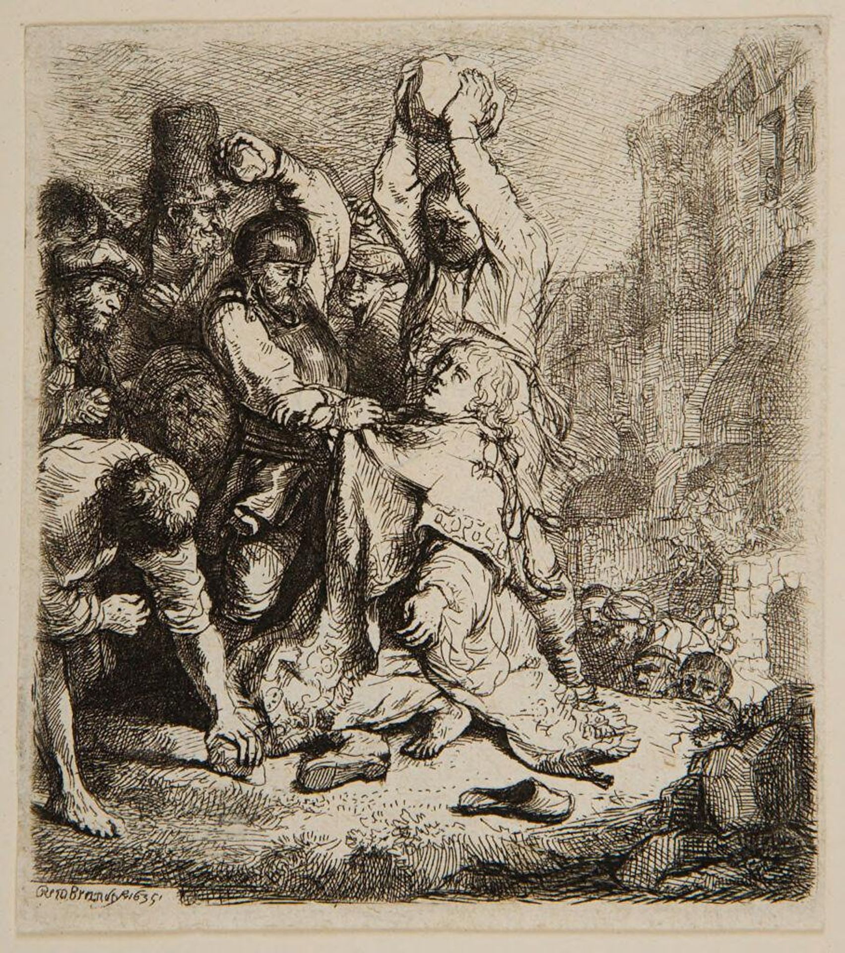 The Stoning of Saint Stephen by Rembrandt van Rijn