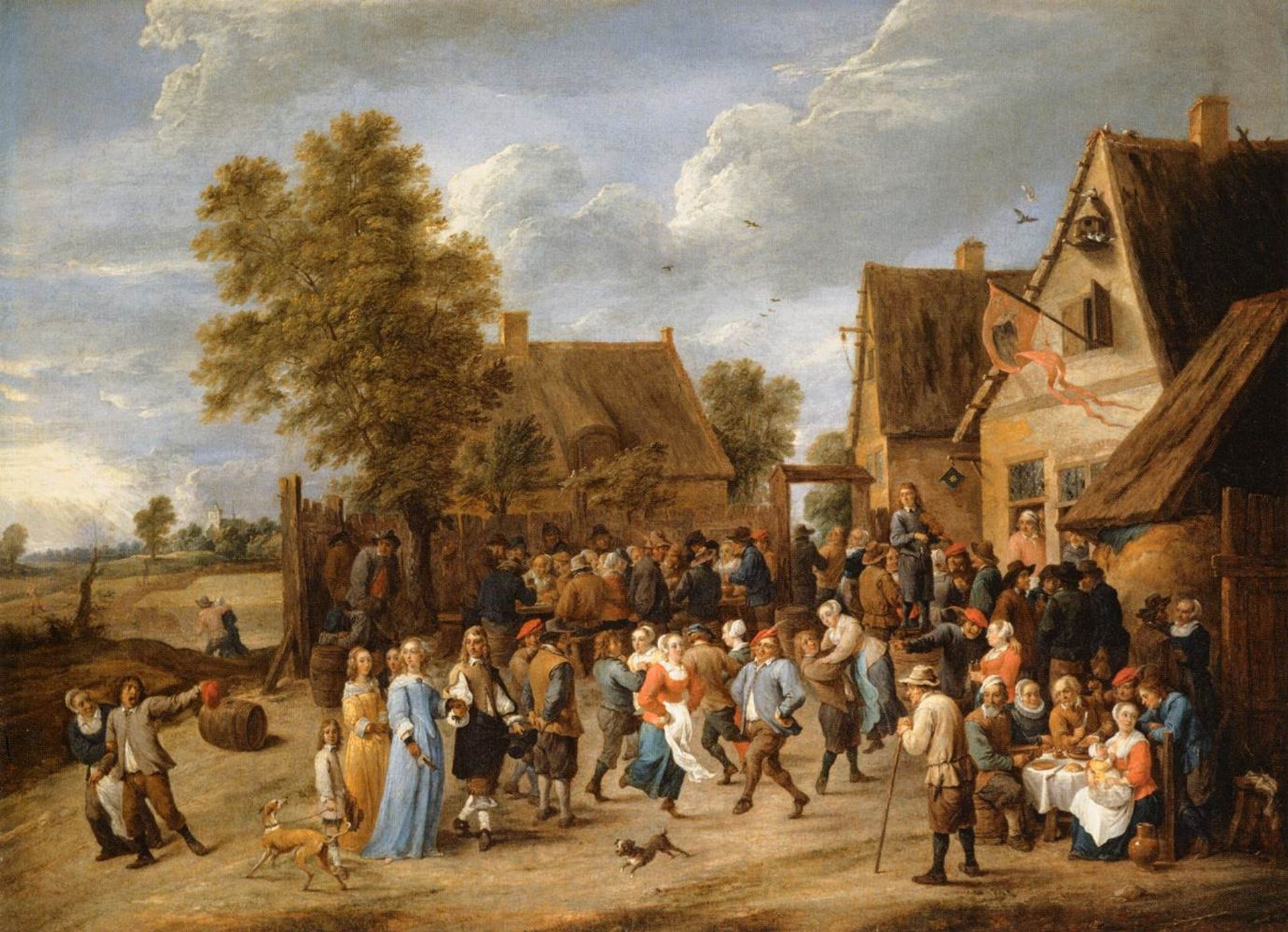 Village Revel with Aristocratic Couple by David Teniers The Younger