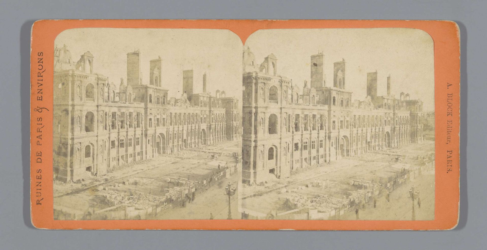 Ruïne van het Stadhuis van Parijs by Adolphe Block