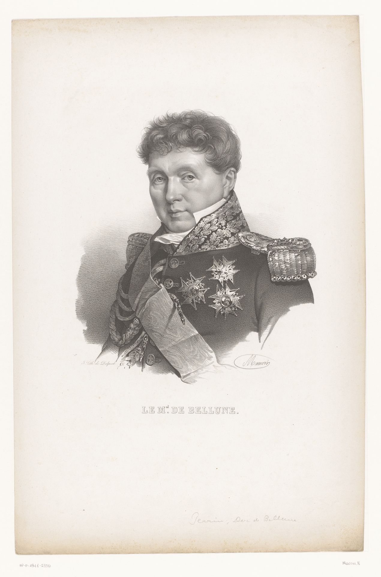 Portret van Claude-Victor Perrin by Nicolas Maurin