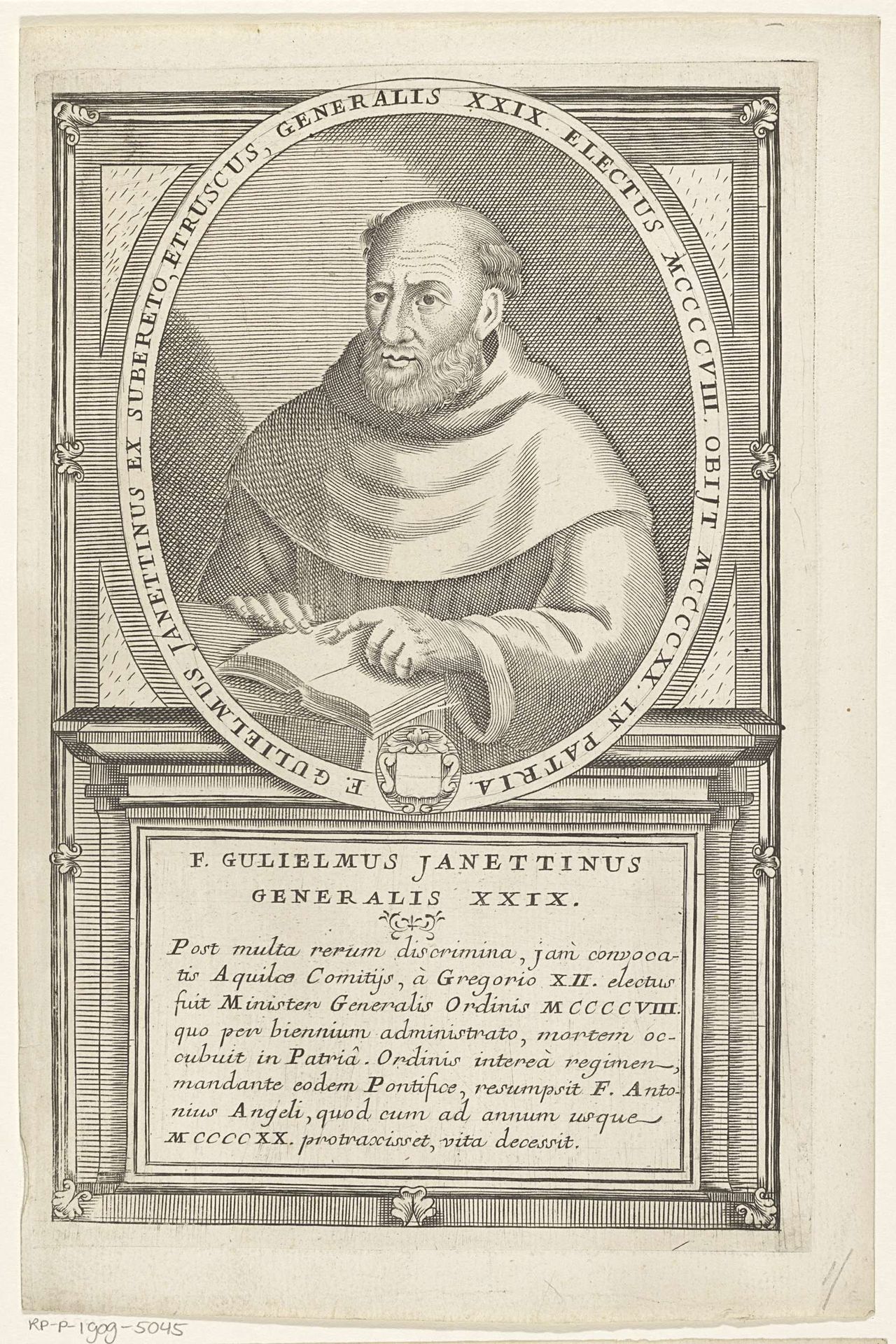 Portret van Gulielmus Janettinus by Antonio Luciani