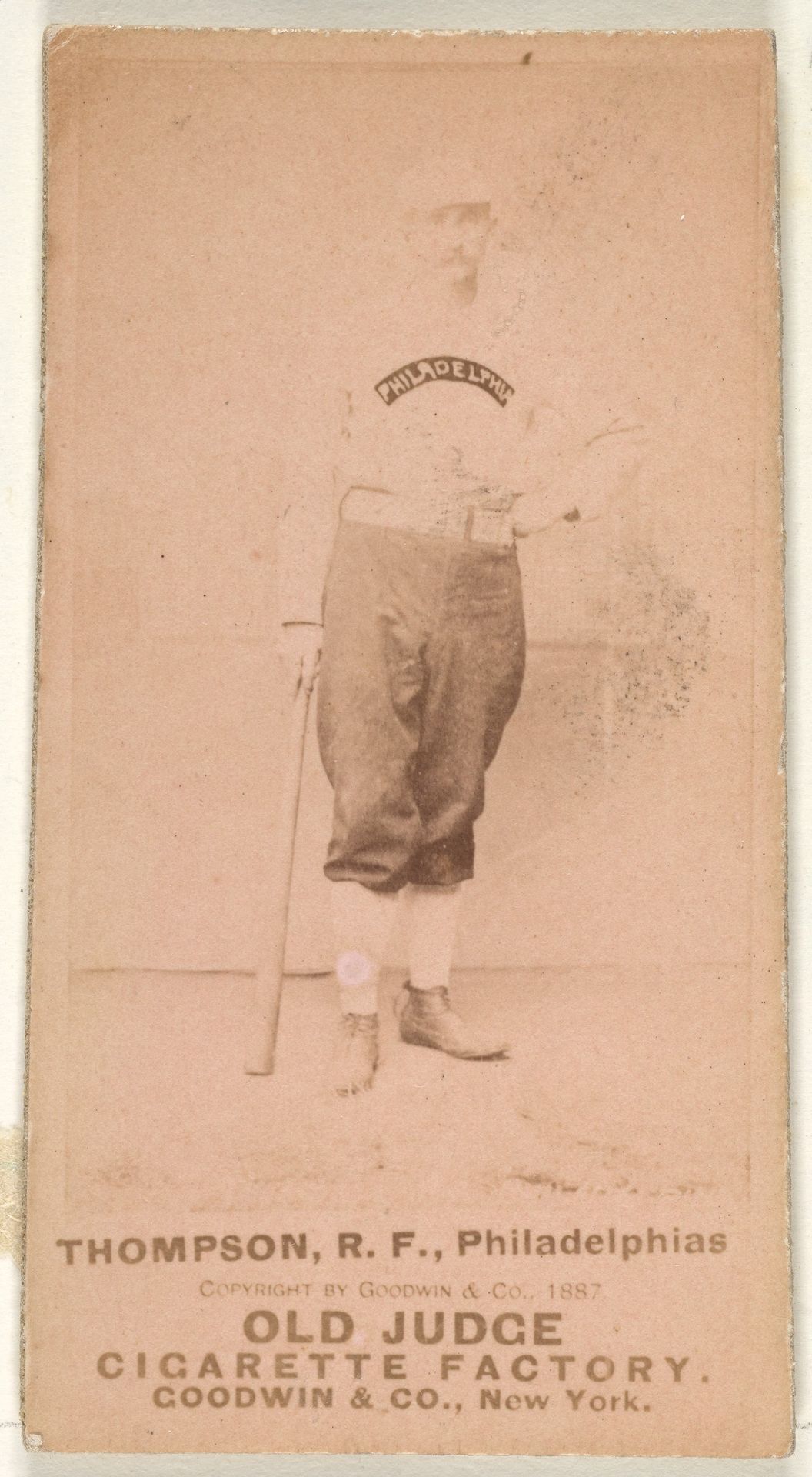 Thompson, Right Field, Philadelphia, from the Old Judge series (N172) for Old Judge Cigarettes by Goodwin & Company