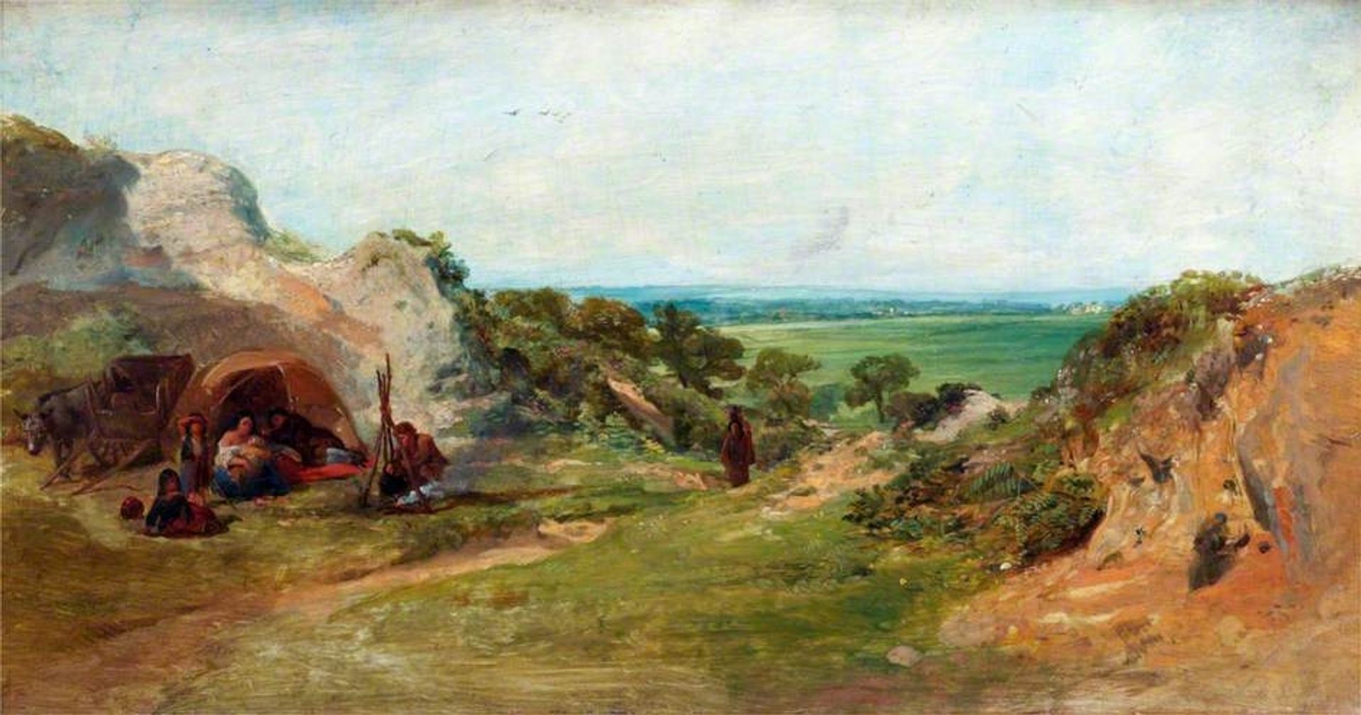 Landscape. The Gypsy Camp by William Collins